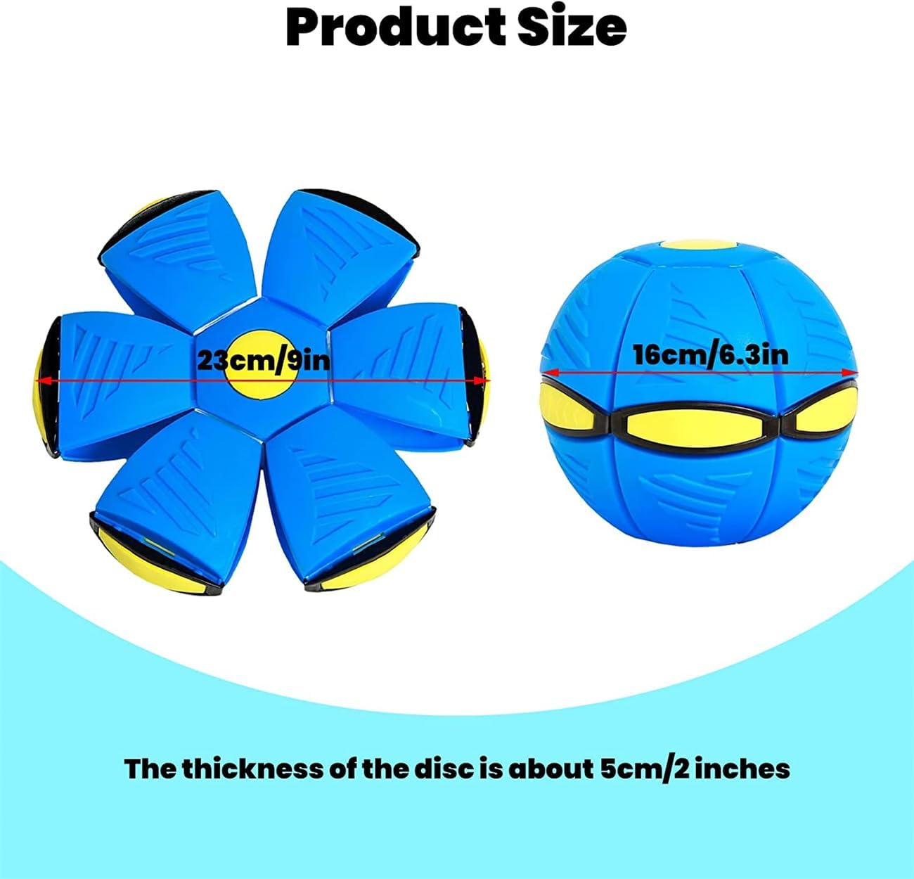 Pet Toy Flying Saucer Ball for Dogs, Portable Flying Saucer Toys, Stomp Magic Ball, Magic Creative Decompression Balls for Pet - Red image number 4