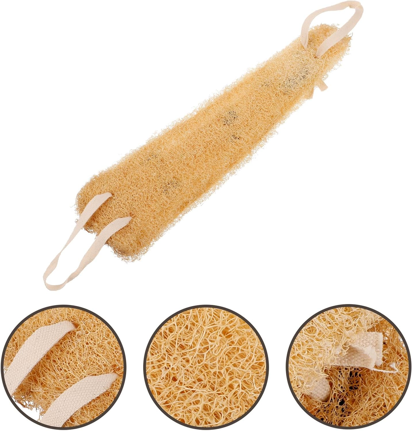 WESIEVYA Natural Loofah Body Scrubber Bath Exfoliating Washcloth Towel Gentle Skin Cleansing for Men Women Elderly Spa Shower Spa Self-Care Ritual image number 3
