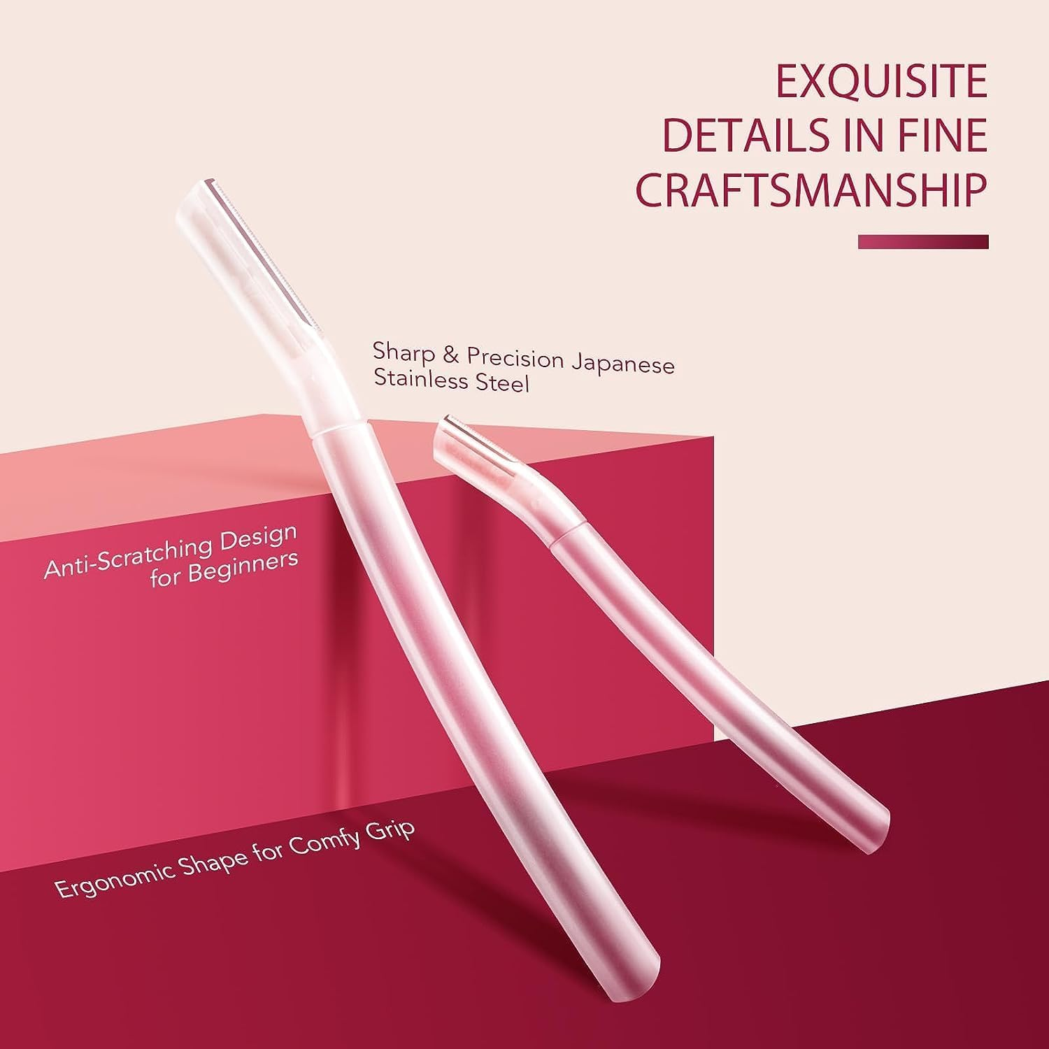 Dermaplane Razor,Face Razors for Women,Professional Dermaplaning Tool for Peach Fuz,Gentle Skin Exfoliation Blade (3Pcs) image number 4