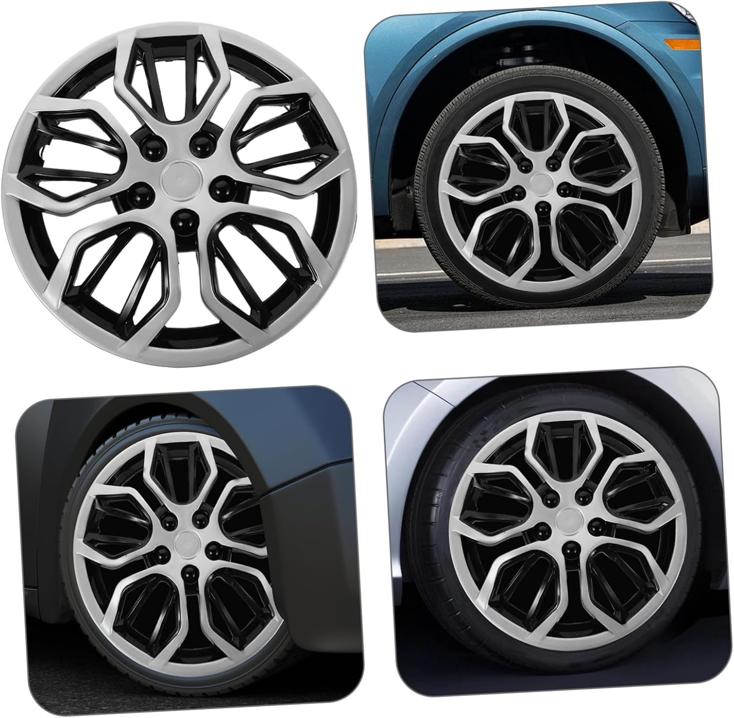 ASAKKURA Automotive Wheel Covers Replacement for Car Wheel Rim Cover Fashionable Design image number 4