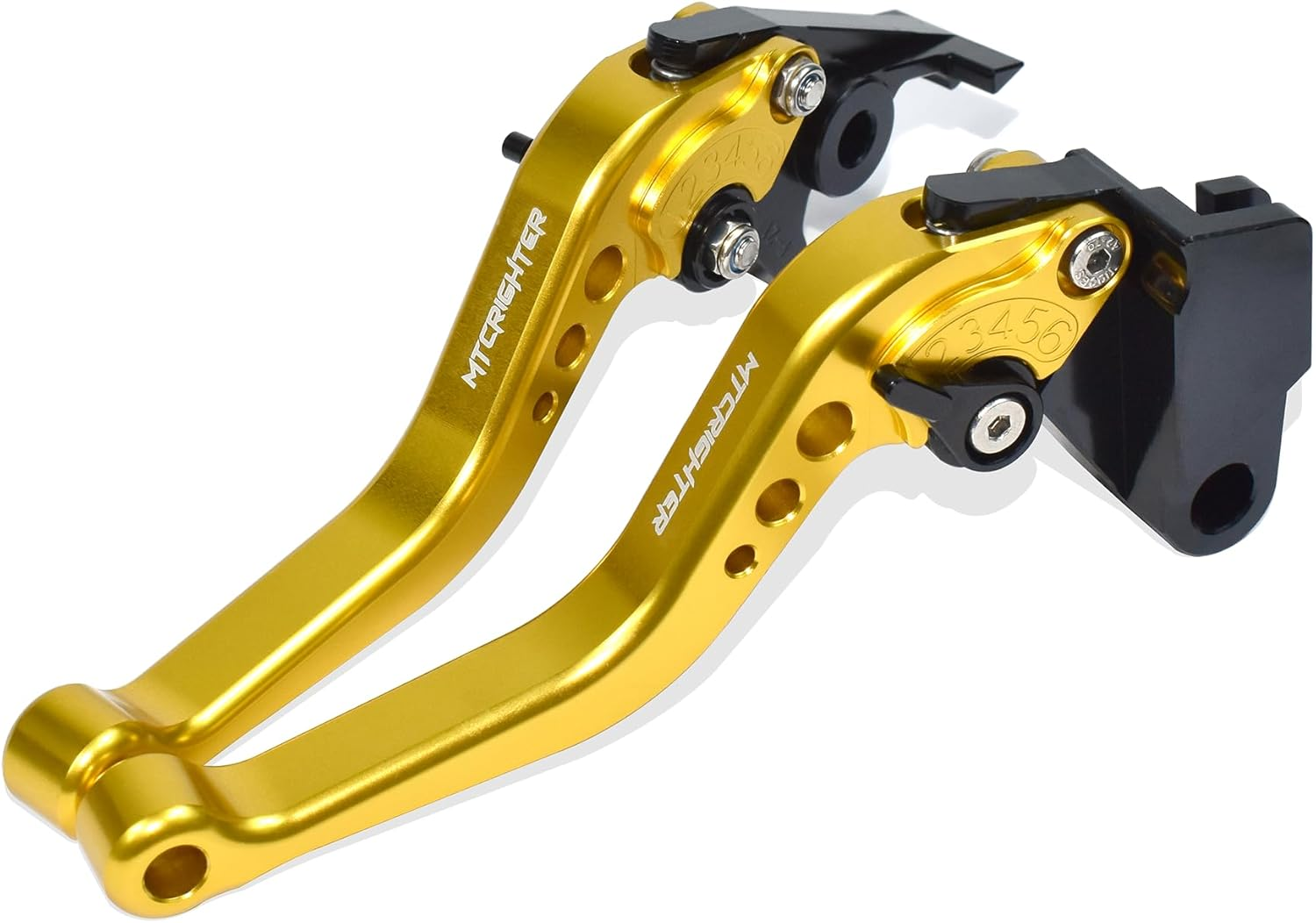 MTCRIGHTER Compatible with Honda Rebel 250 300 500 CMX300 CMX500 2017-2024 Short Brake Lever Clutch Lever, CNC Aluminum Alloy Made (Gold)