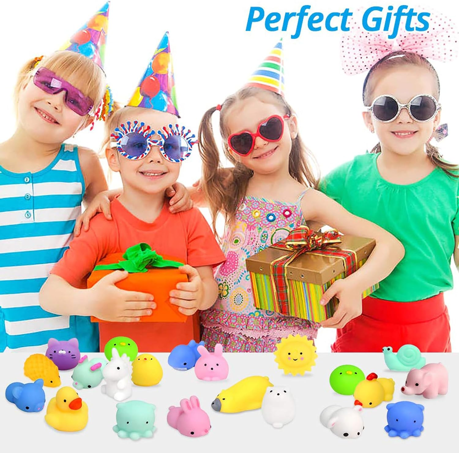 100 Pcs Mini Animal Squishies Toys Stress Relief Toys, Stress Reliever Anxiety Toys for Kids Adults for Halloween Christmas Easter Party Favors, Classroom Prizes, Birthday Gifts, Party Bag Fillers image number 5