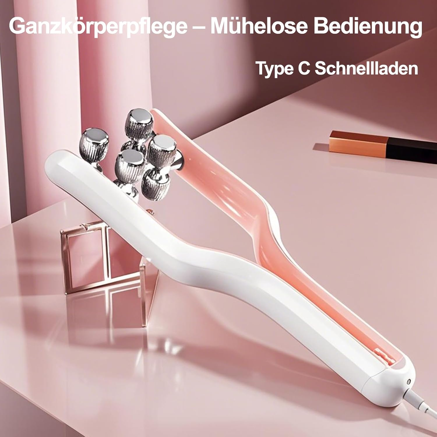 Double Chin Remover Roller Smbrige V-Face Lifting Device, 3 EMS Modes Face Massager, Double Chin Firmer for Anti-Wrinkles Farewell to Large and Small Faces Facial Slimming image number 2