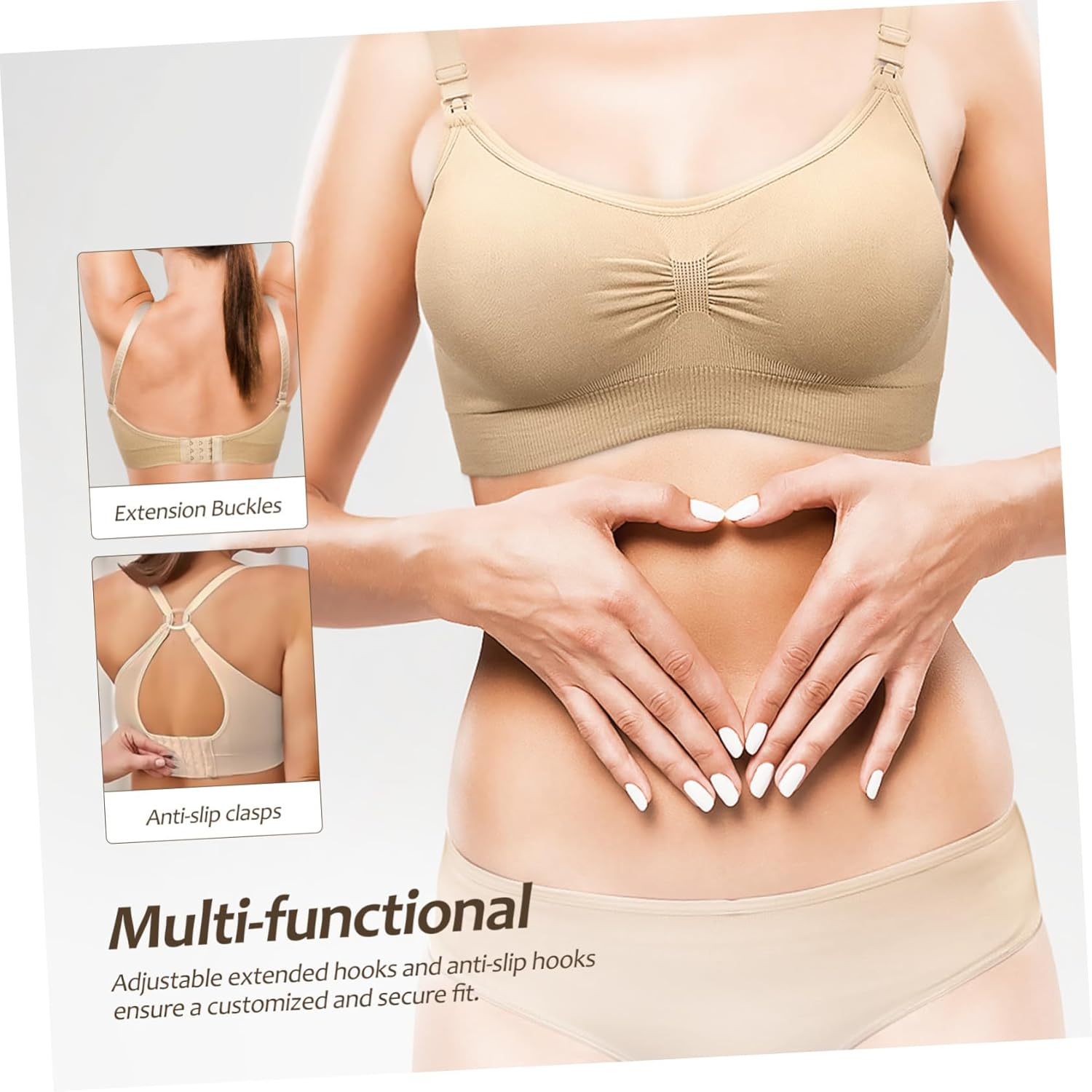 Nursing Bra Maternity Bras for Women Nursing Breastfeeding Postpartum Bras for Women Breastfeeding Pregnancy for Women Nirsing Ladies Moms% Spandex