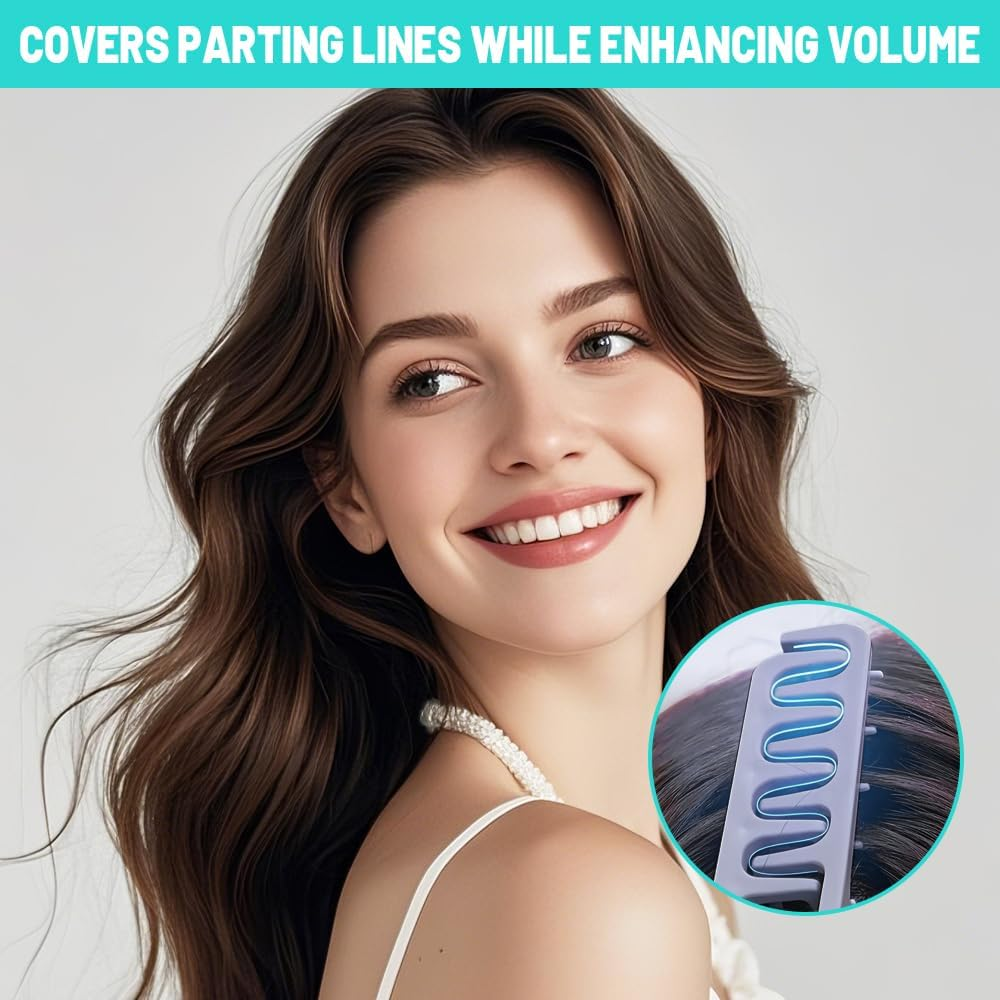 HMCEY 2 Texture Comb Structure, Wide Styling Comb for Men and Women, Hair Comb Hairdresser, Parting Comb, Coarse, Volume Comb Curls, Wave Comb Barber, Tooth Comb, Hair Comb Wide Tooth, Texturising image number 4