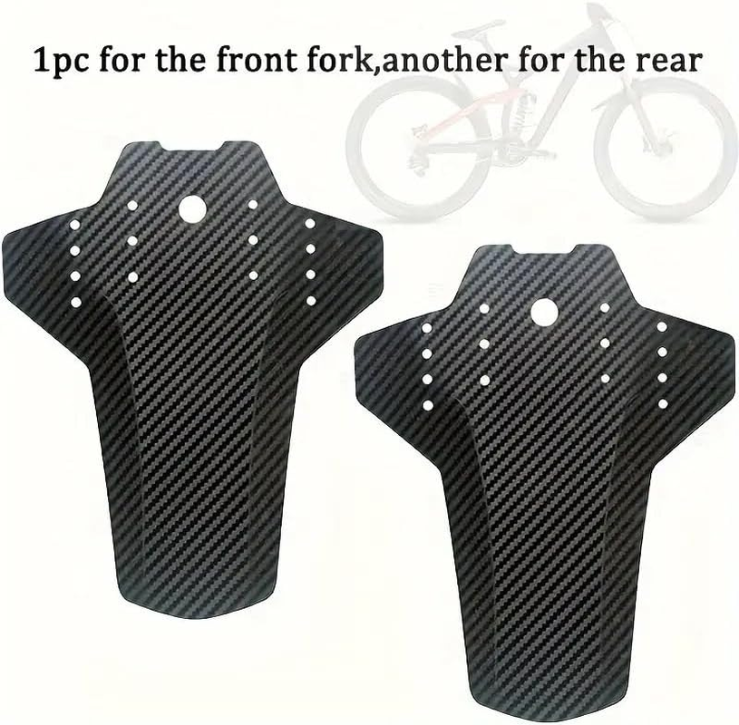 AIMALL 2Pcs Mountain Bike Carbon Fibre Mudguard Set for Front and Rear Fork with Durable Flexible Design image number 5