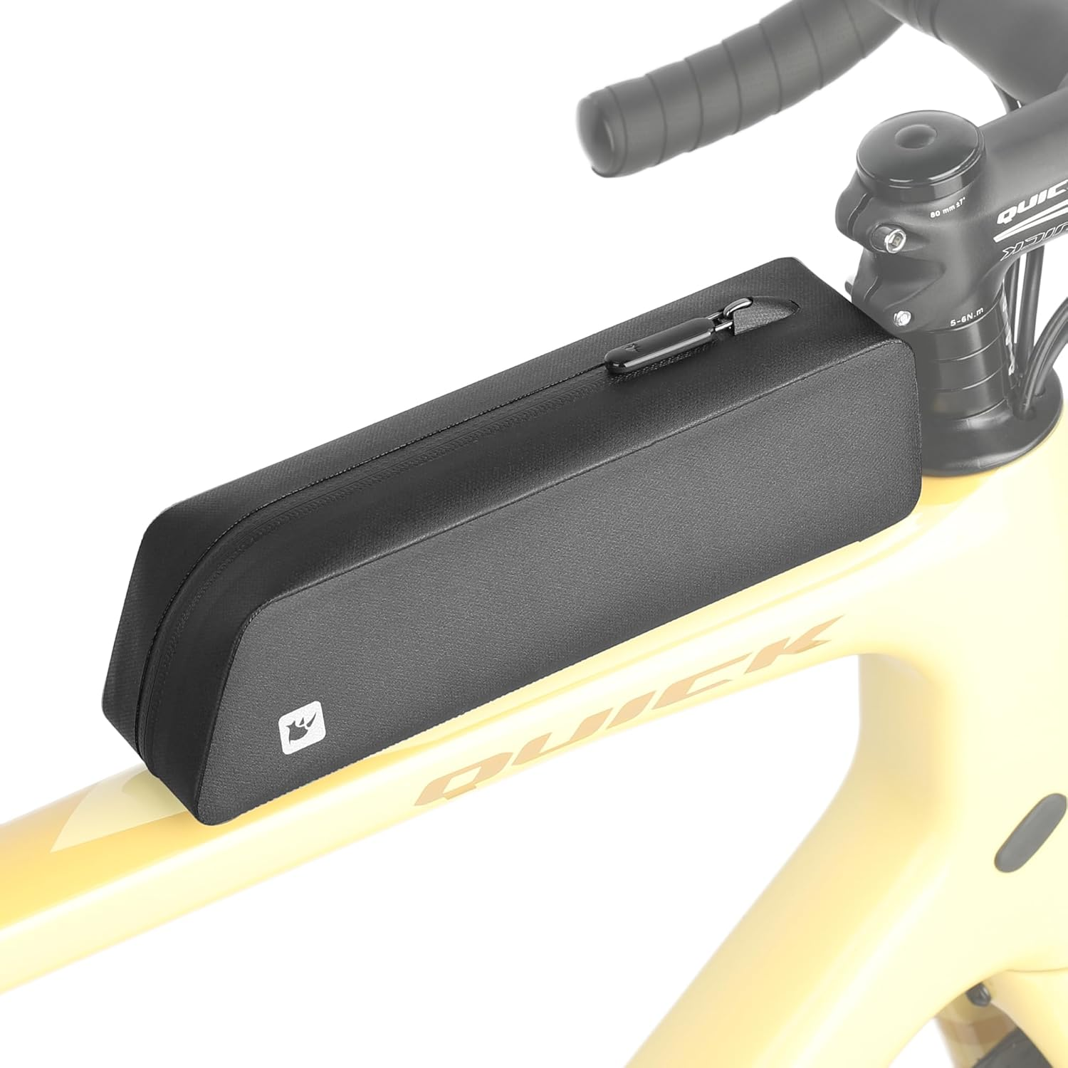 Rhinowalk Bike Top Tube Bag Bike Frame Bag with Magnetic Flap Fully Waterproof Slim Type Bicycle Bag Professional Cycling Accessories for Mountain Road Bike-Black