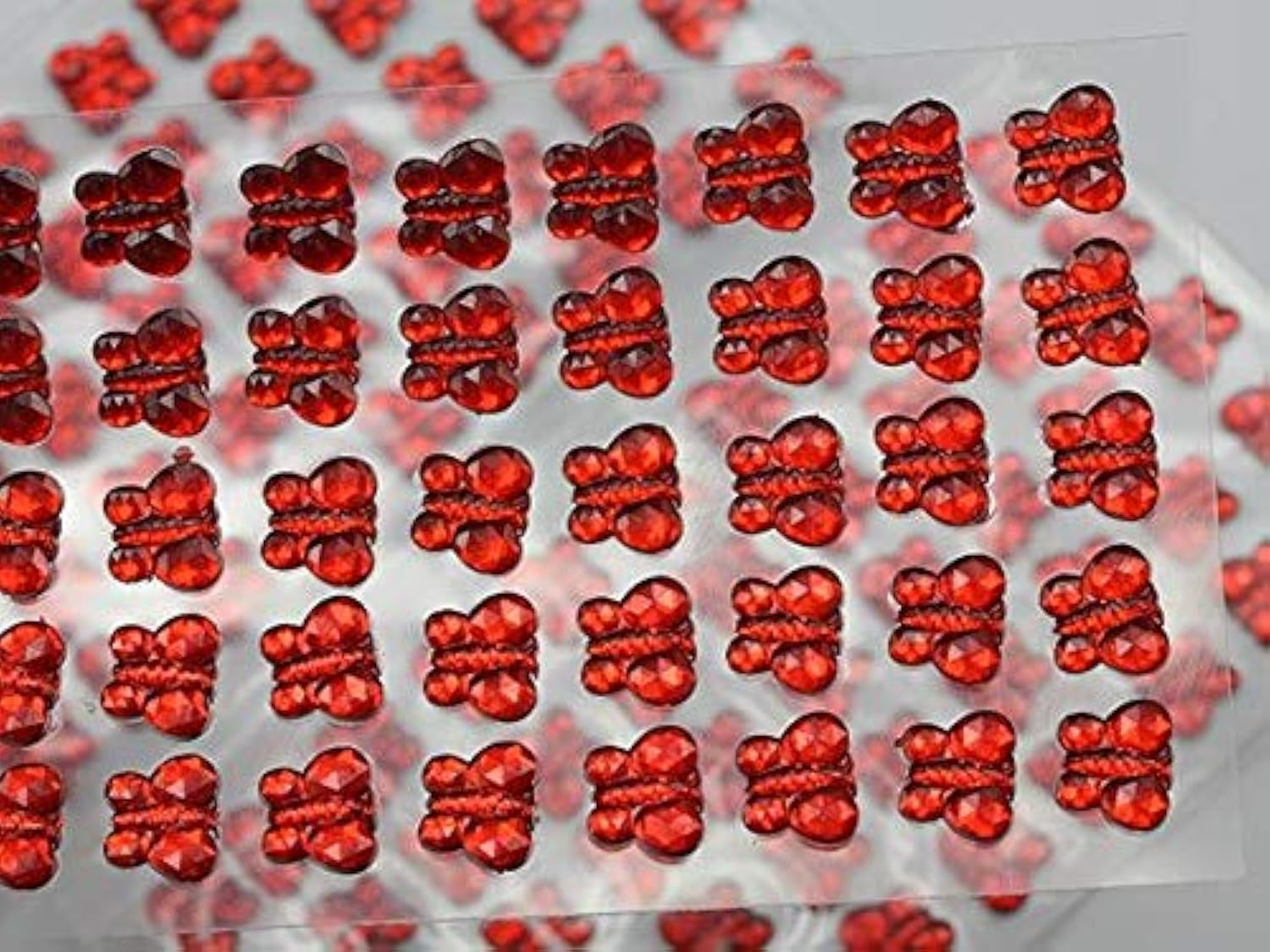 6Mm Crystal LQ01 Square Self Adhesive Acrylic Rhinestones Plastic Face Gems Stick on Body Jewels for DIY Cards and Invitations Crafts Bling Sticker - 5 Sheets - 250PCS