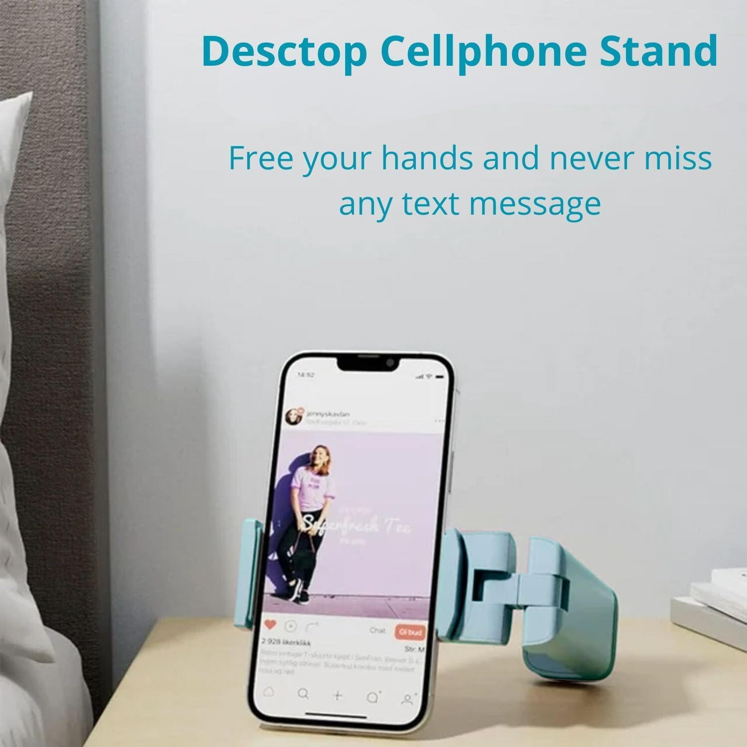 Airplane Phone Holder Travel Essentials, Multi-Directional 360&deg; Degree Rotation, Pocket-Sized Universal Handsfree Phone Mount for Flying Home Kitchen Office and Travel Accessories Must Haves (Green) image number 6