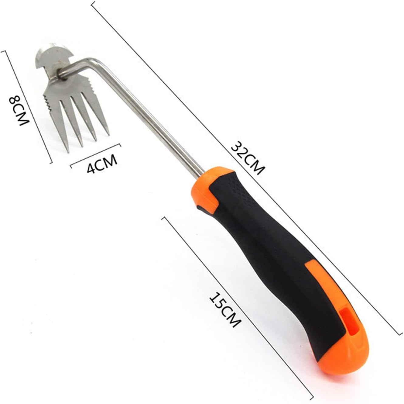 2Pcs Weed Puller Tool, 4-Tooth Manganese Steel Manual Weeder Gardening Tools for Women and Man Hand Weeding Tools Weed Remover Tool Gardening Essentials for Gardening Backyard Farm Planting Weeding image number 2