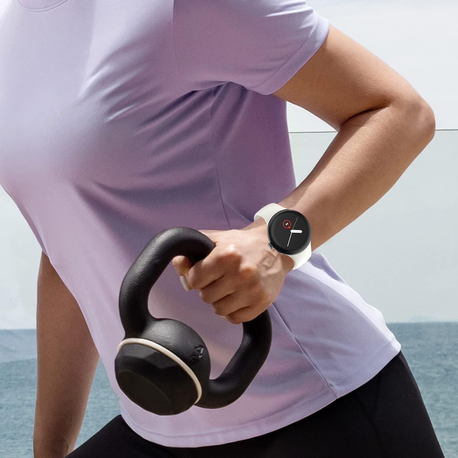 OVERSTEP Compatible with Google Pixel Watch Band, Pixel Watch Soft Silicone Wristband Waterproof Sports Band for Google Pixel Watch 2022 image number 7