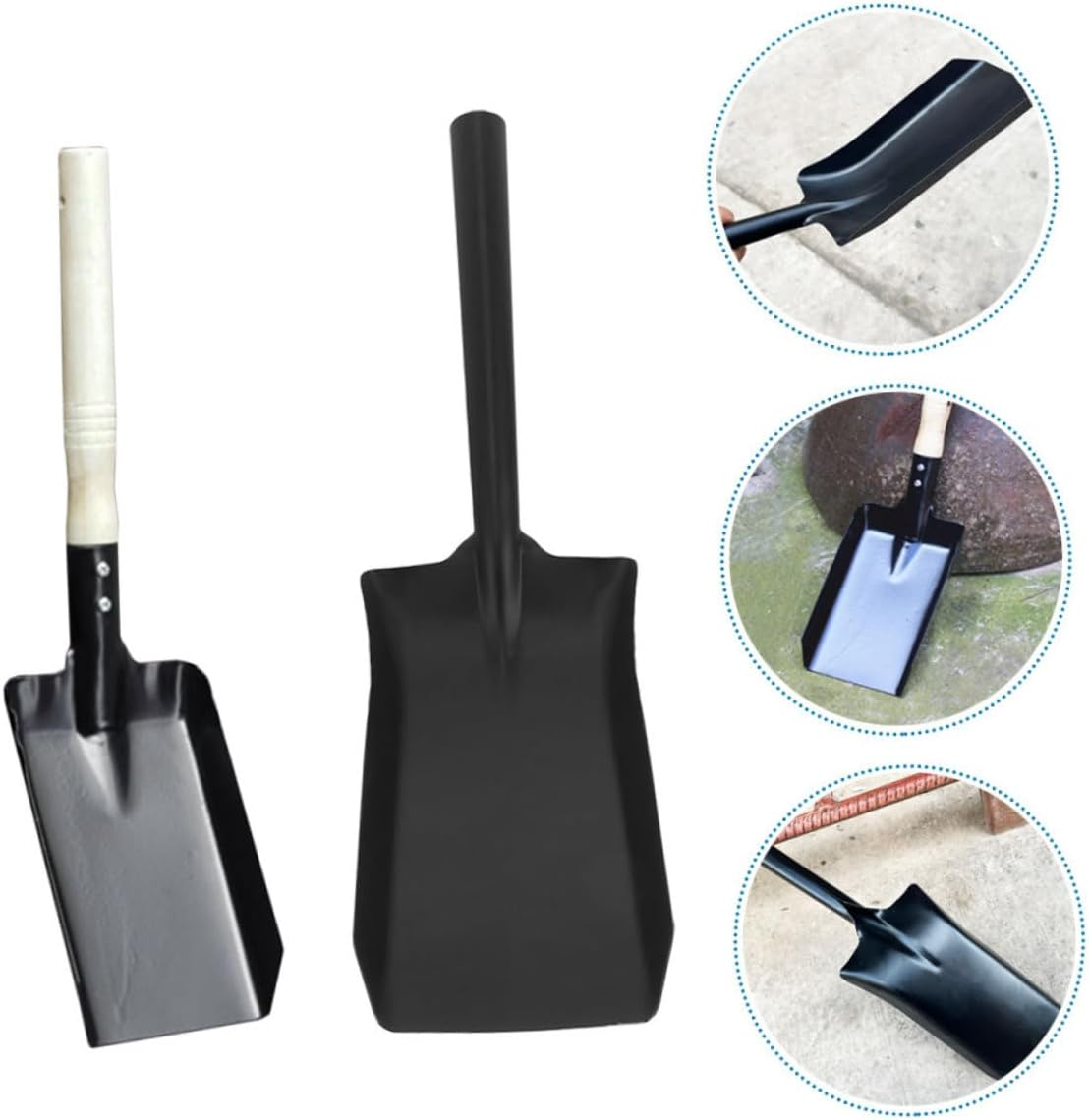 SUPVOX 2Pcs Iron Shovel for Gardening Planting and Removal Lightweight Tools for Soil Loosening and Weeding for Home and Outdoor Use image number 3
