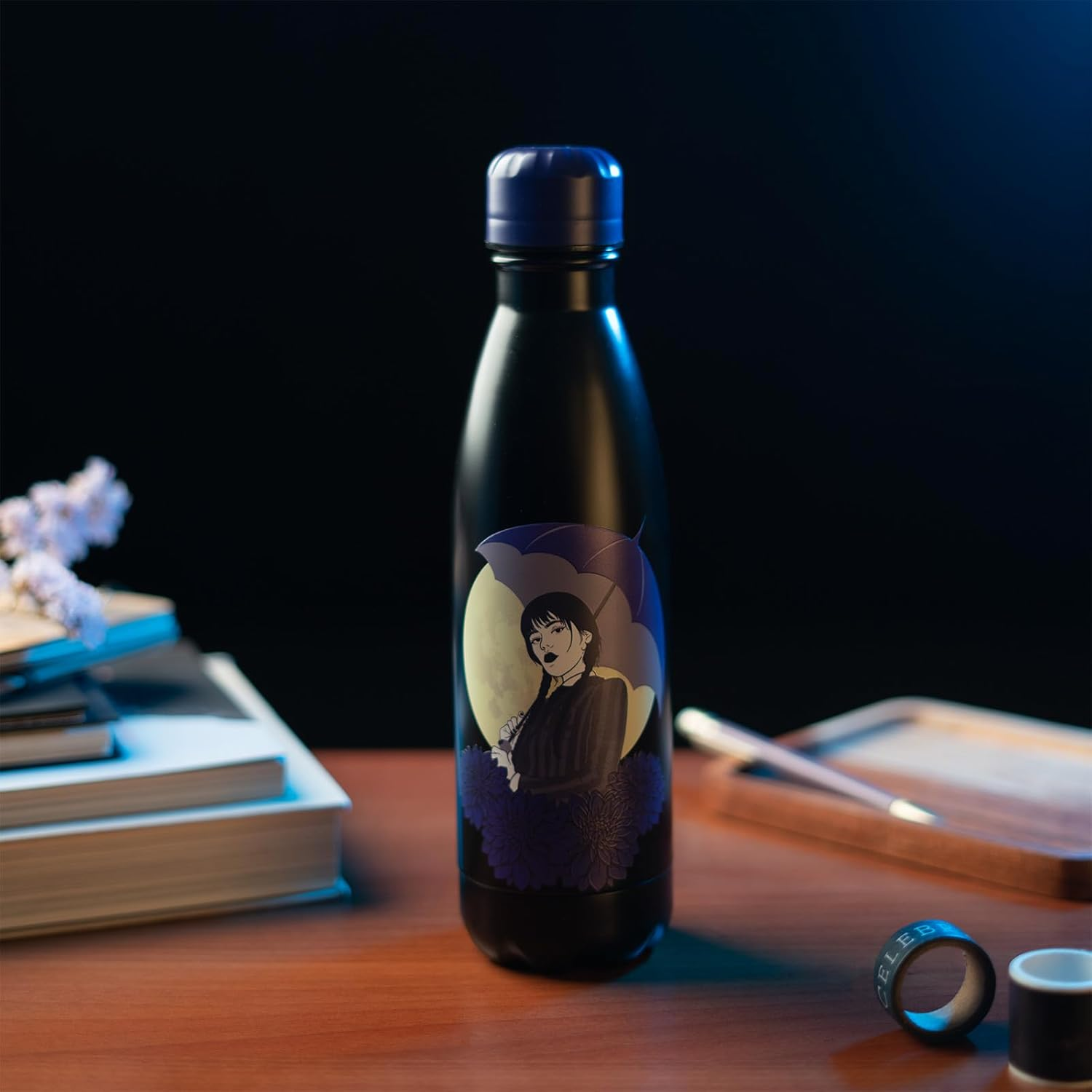 Grupo Erik Wednesday Addams 500Ml Metal Hot&Cold Bottle | 17Oz | Sports, Hiking, Cycling, Traveling, Home, Office, School | Everyday Use, Outdoor Activities image number 1