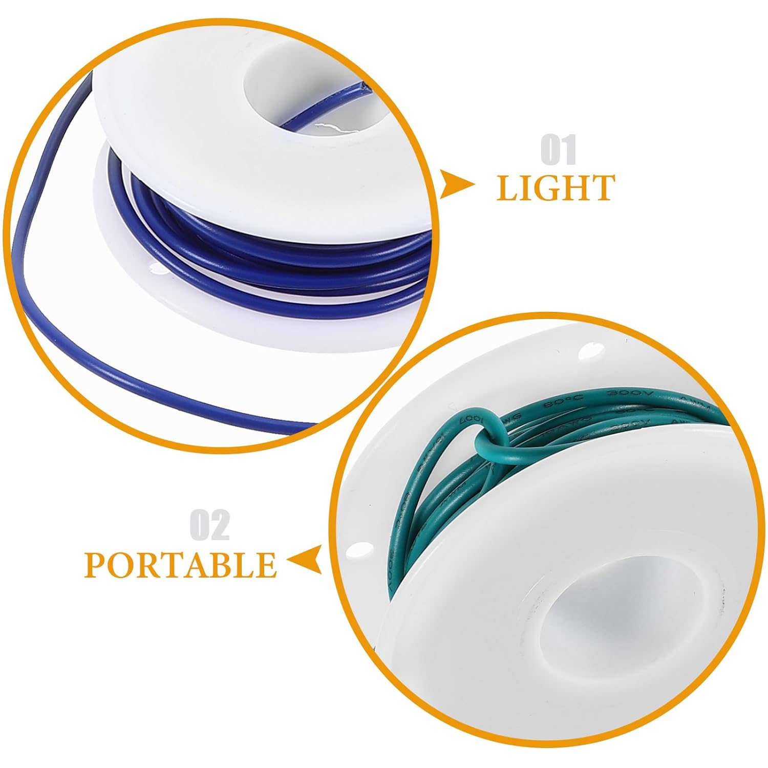 Gatuida 18 Awg Copper Wire Connection - 5M Insulated Electrical Cable for Electronics and DIY Projects 300V Rated 5 Rolls image number 1