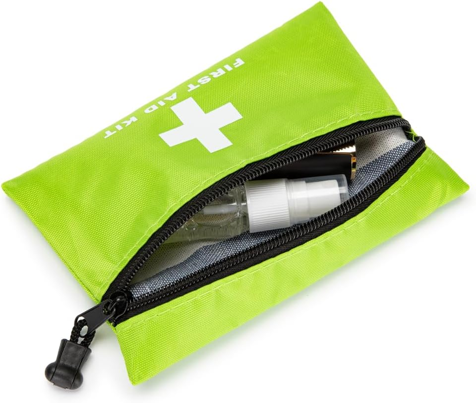 Red Emergency Bag First Aid Bag Small Empty Travel Rescue Bag Pouch First Responder Storage Medicine Pocket Bag for Car Home Office Kitchen Sporting Outdoors Bag Only (Green)