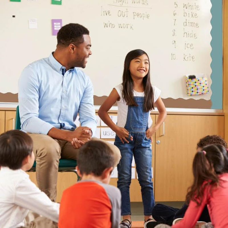 6 Rolls Bulletin Board Borders, Betterjonny 196.8Ft Scalloped Classroom Borders Trim Colorful Bulletin Boarder Decorations for School Bulletin Board White Board Cork Board Decor image number 2