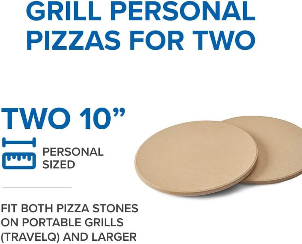 Napoleon 10 Inch Personal Sized Pizza/Baking Stone 2 Piece Set image number 6