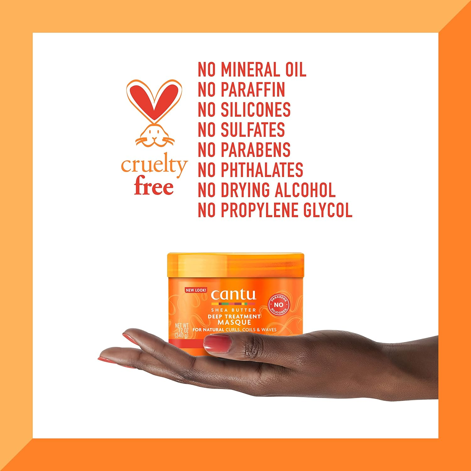 Cantu Deep Treatment Masque with Shea Butter for Natural Hair, 12 Oz (Packaging May Vary)