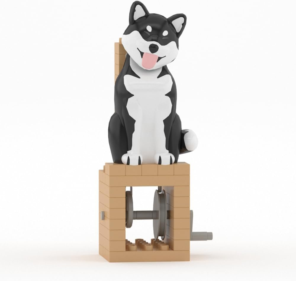 JEKCA Yellow Shiba Inu | Automata Series | Plastic Building Blocks | Age 14+