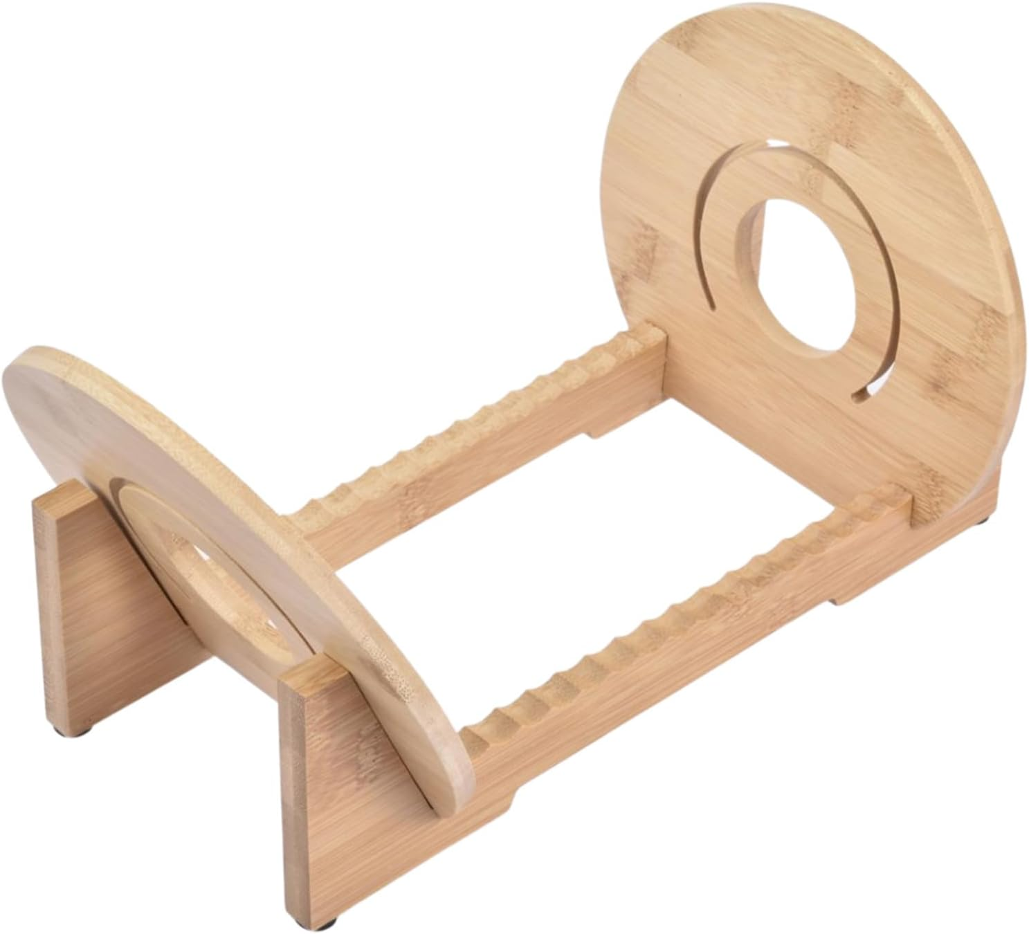 Vinyl Record Storage Holder, Holds up to 50 LP Music Albums, Bamboo Album Display Stand Vinyl Record Rack, Desktop File Sorter Organizer for Home Office image number 3