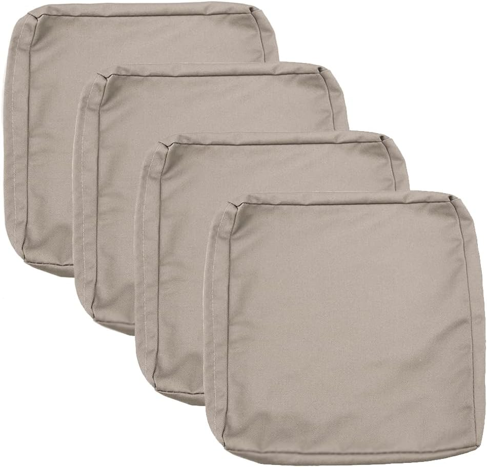 Sqodok Patio Cushion Covers 24X22 Inch, 4Pack Replacement Cushion Covers, Waterproof Outdoor Cushion Slicovers Sectional Cushions Cover for Sofa Chair, Tan image number 6