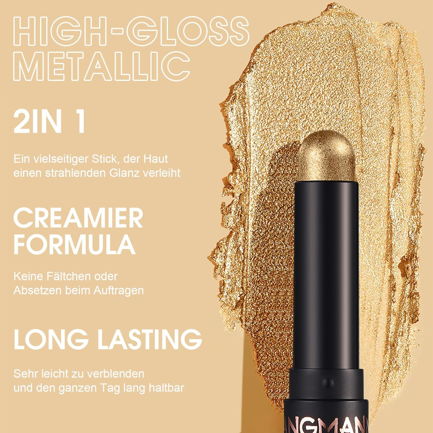 Eyeshadow Stick, Matte Eyeshadow Stick Set, Highly Pigmented Glitter Shimmer Eye Shadow Pencil, Soft Creamy Glitter Eye Makeup Pen Nude image number 2