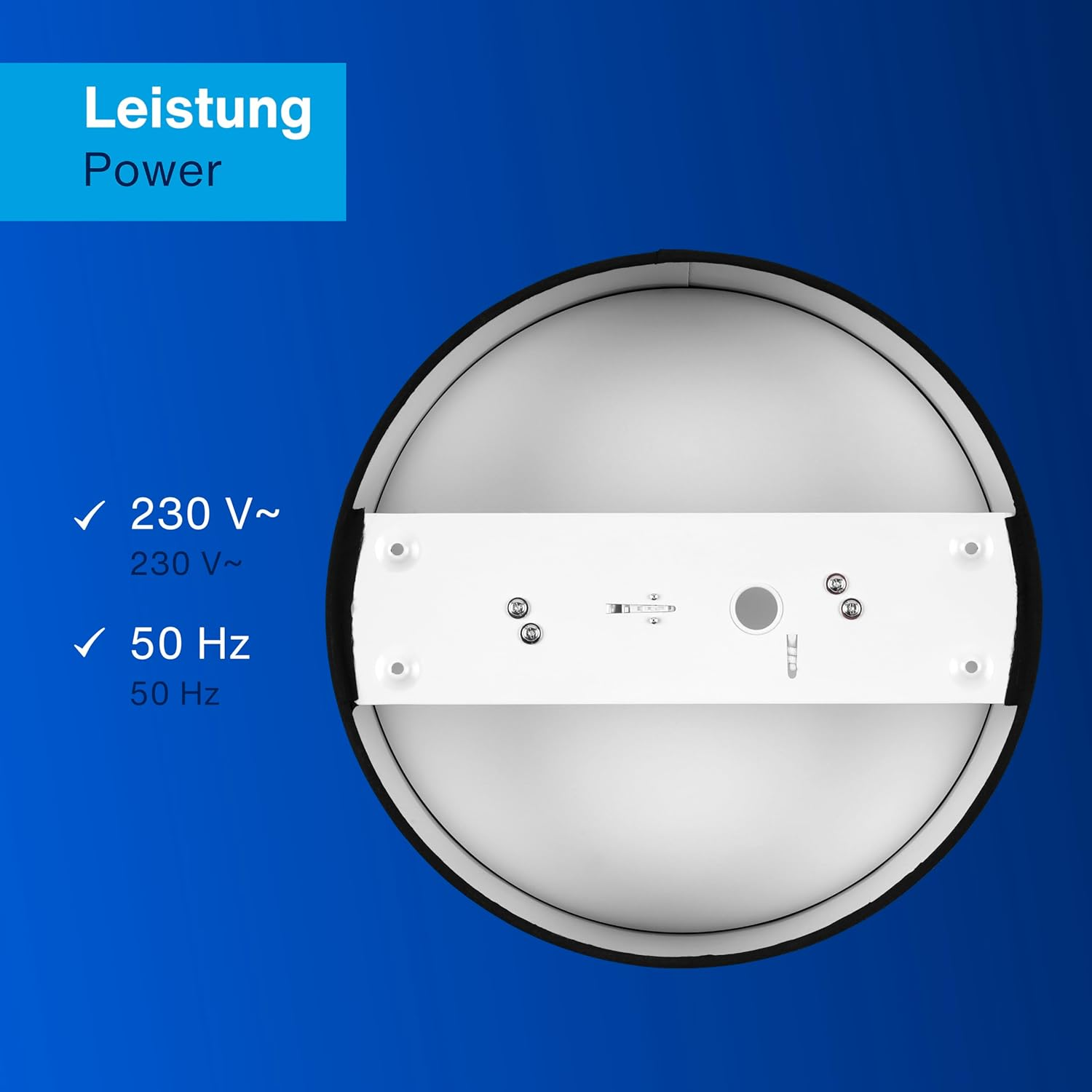 REV Ceiling Lamp round 30Cm with Fabric Shade in Modern Style - Ideal for Bedrooms, Living Rooms and Children'S Bedrooms, Black image number 1
