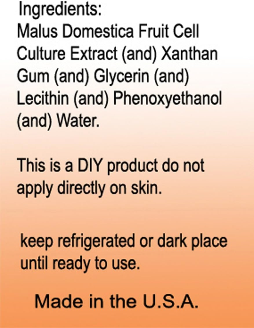 Anti-Ageing. DIY Swiss Apple Stem Cell 100% Serum Booster. Remove Wrinkles, Rebuild Collagen & Elastin