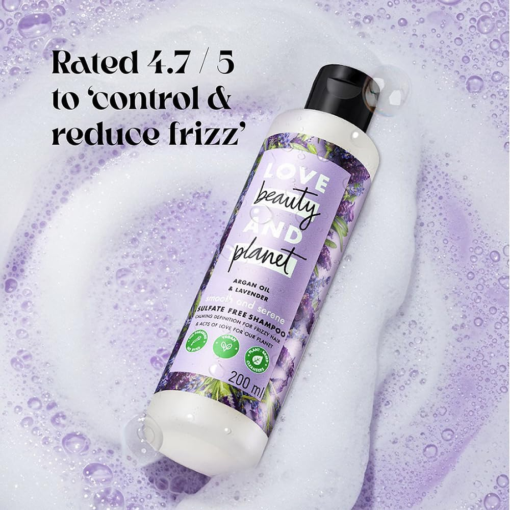 Love Beauty and Planet & Argan Oil Lavender Sulfate Free Smooth Serene Shampoo|| No Parabens|| No Dyes|| 200Ml image number 6