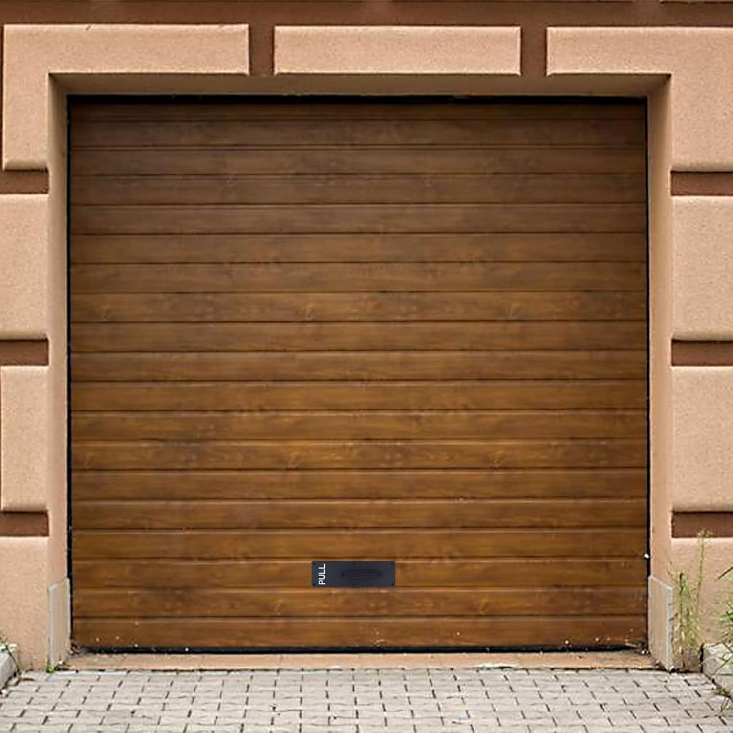 GINZER Push Pull Door Handle Set, Aluminum Alloy Push Pull Plates, Commercial Black Heavy Duty Sliding Door Handles 300 X 100 Mm, Perfect for Garage Restaurant & Business Place