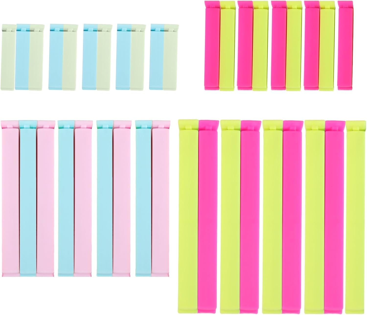36PCS Assorted Food Bag Clips Bag Sealing Clips,Kitchen Clips for Bags for Food, Kitchen and Home, Large Size