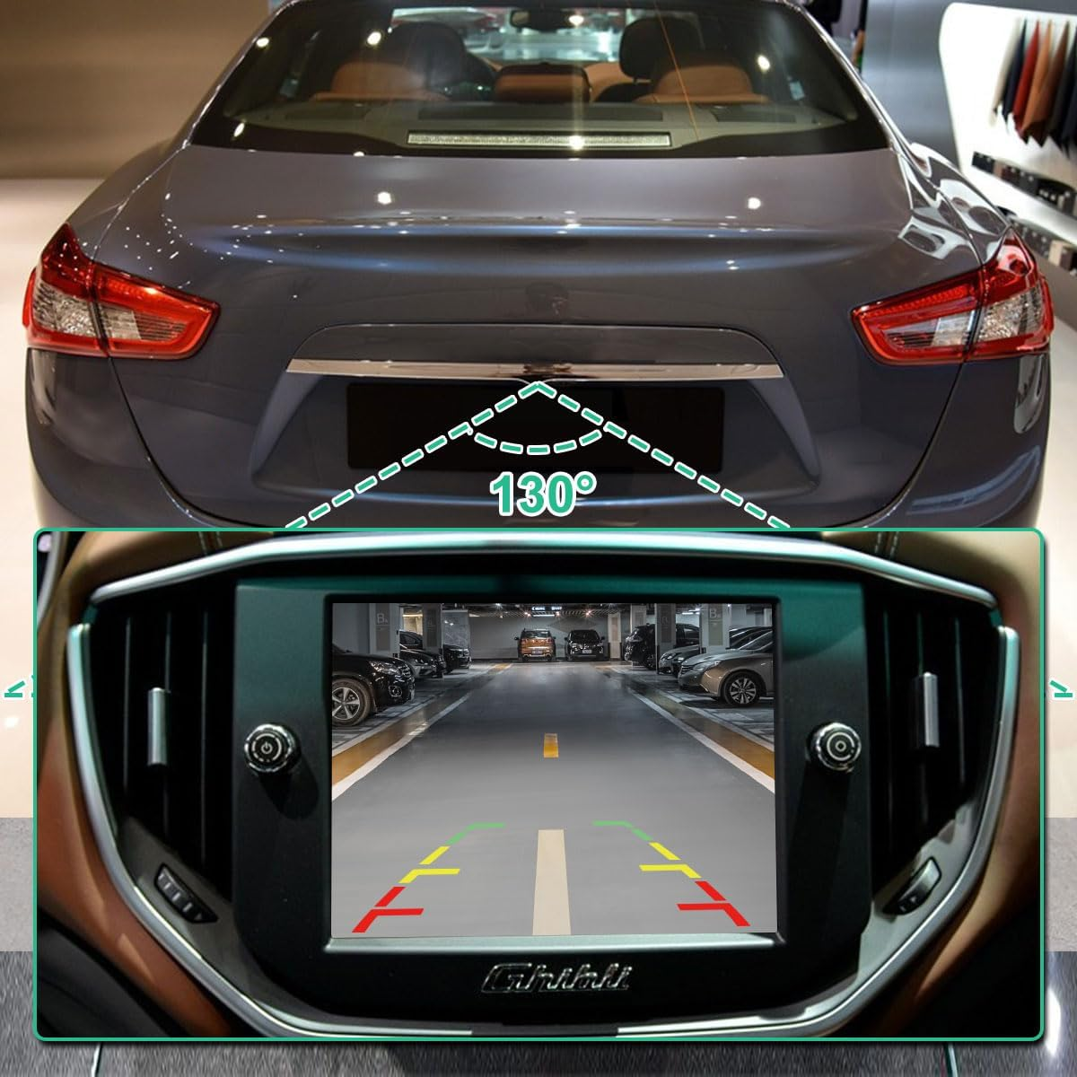 670018242 Backup Rear Camera Replacement for Maserati Quattroporte 2013 2014 2015 2016 & Ghibli 2014 2015 2016 by Greenyi