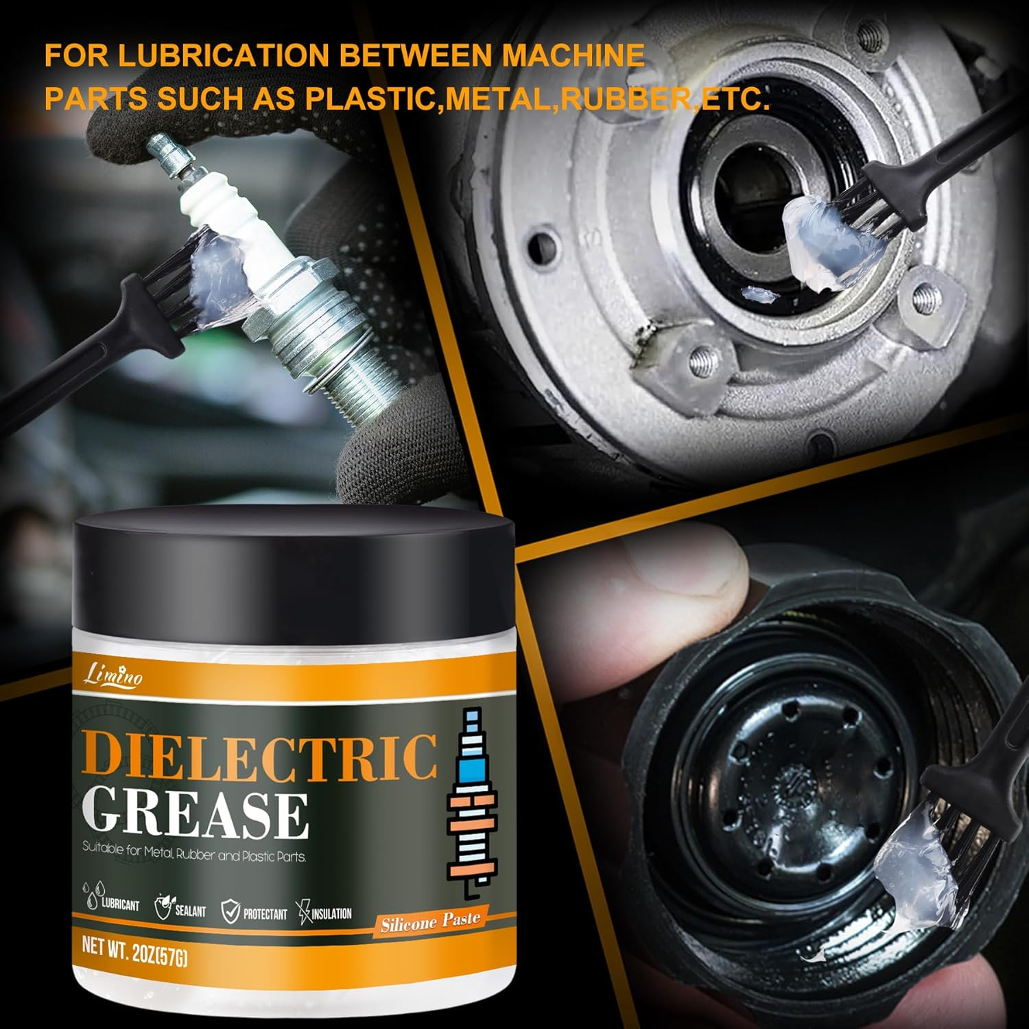 Silicone Grease - 114 G Dielectric & Automotive Grease for Electrical Components and Plugs, Spark Plugs, Automotive O-Ring, Brake Brake - Waterproof Silicone Paste, Heat Resistant and Easy to Use image number 5