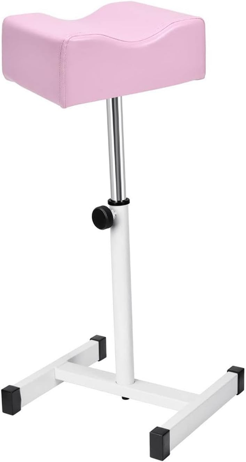 Eigell Technician Stand Stool Adjustable 40.5Cm-66Cm Pedicure Foot Rest Sturdy with Soft Cushion for SPA