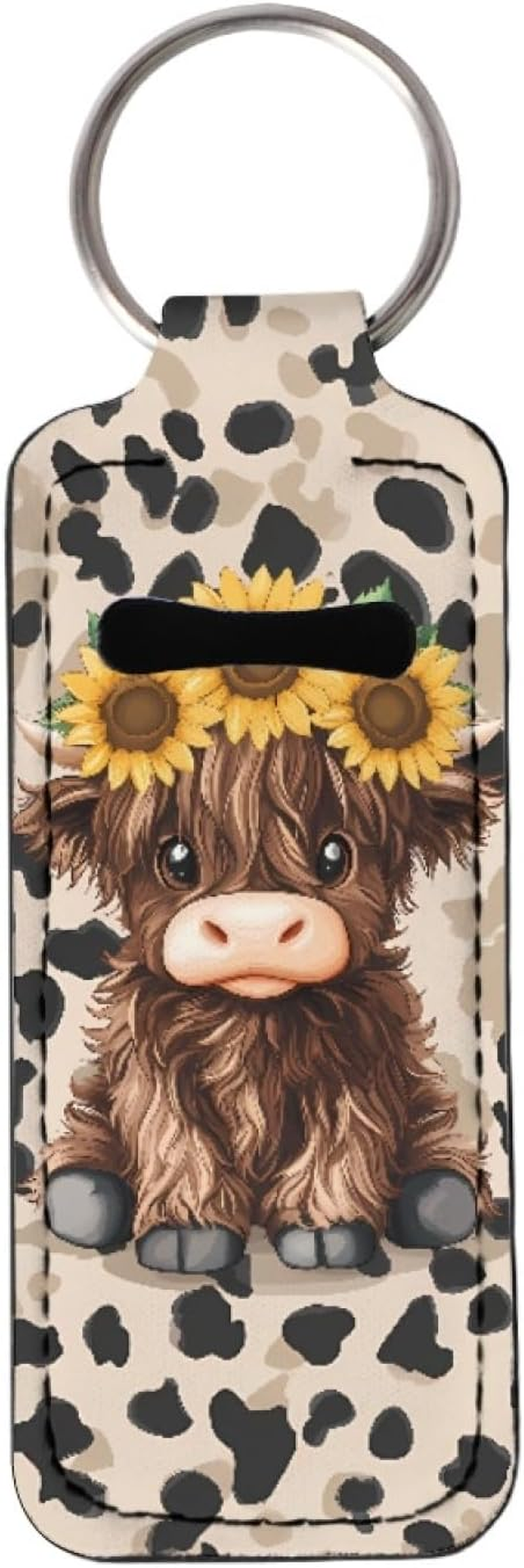 CLOHOMIN Chapstick Holder Keychain Chapstick Lipstick Holder Key Chain 3.7 X 1.5 Inch Lip Balm Holder for Women Girls