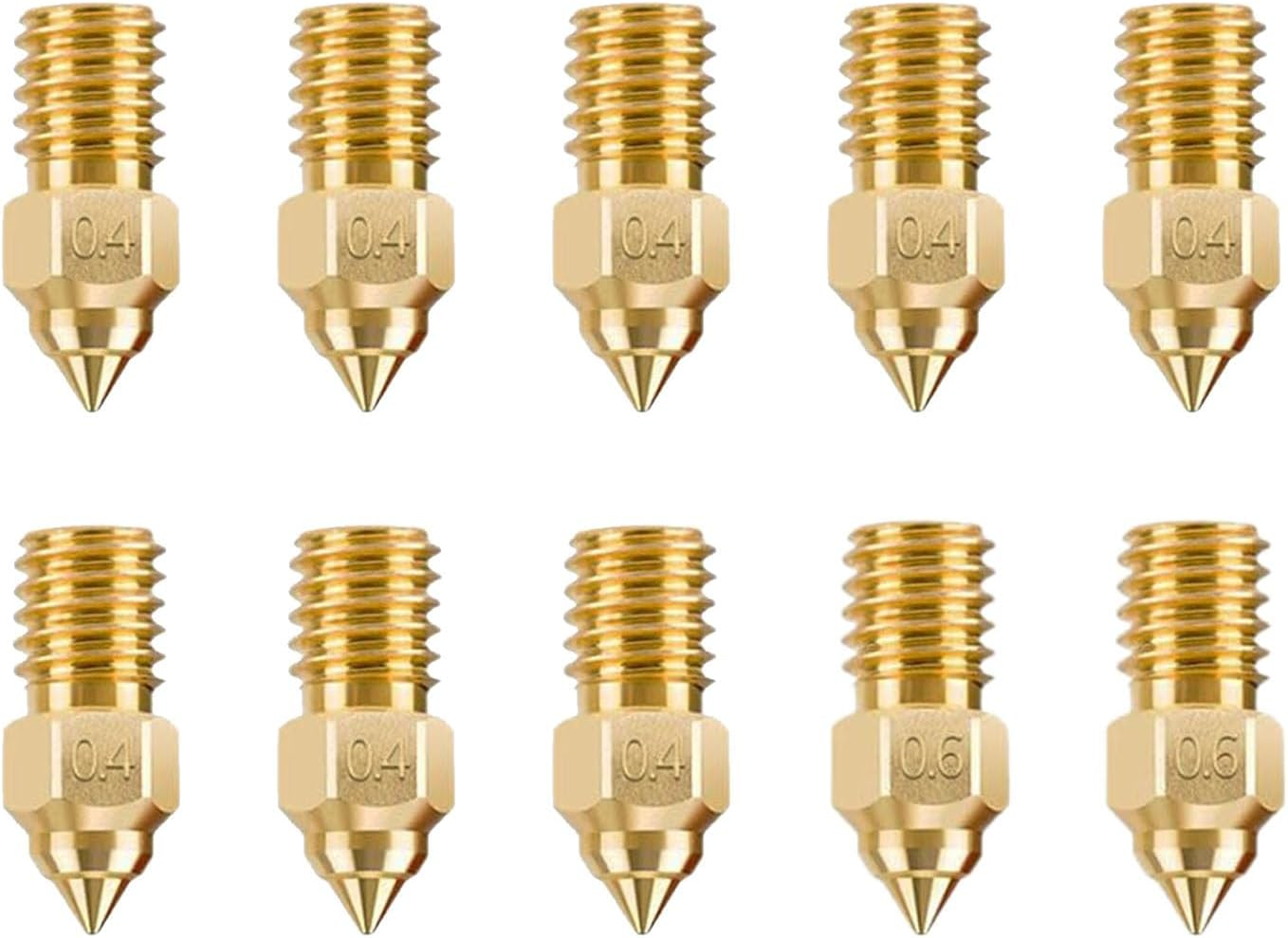 LEOWAY Ender 3 V3 SE Extruder Nozzles High Speed Brass Nozzle 3D Printer Accessories Extruder Nozzle for Ender-7/Ender-5 S1/Ender-3 V3 Se(8X0.4Mm+2X0.6Mm) image number 6