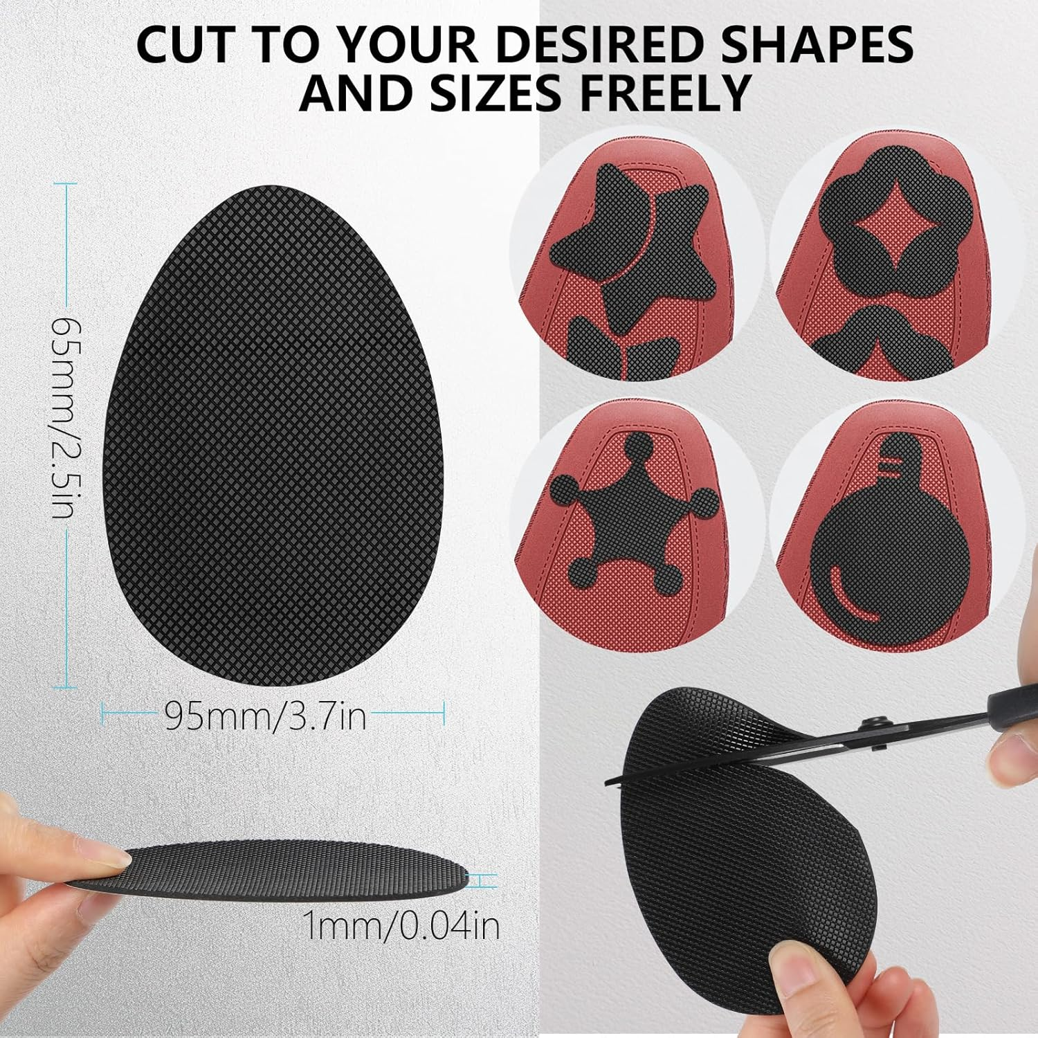 Anti-Slip Shoe Pads 8 PCS, Heel Grips, Shoe Stickers for High Heels & Shoes, Durable Self-Adhesive Grip Pads for Sole Protection (4 Pairs) image number 2