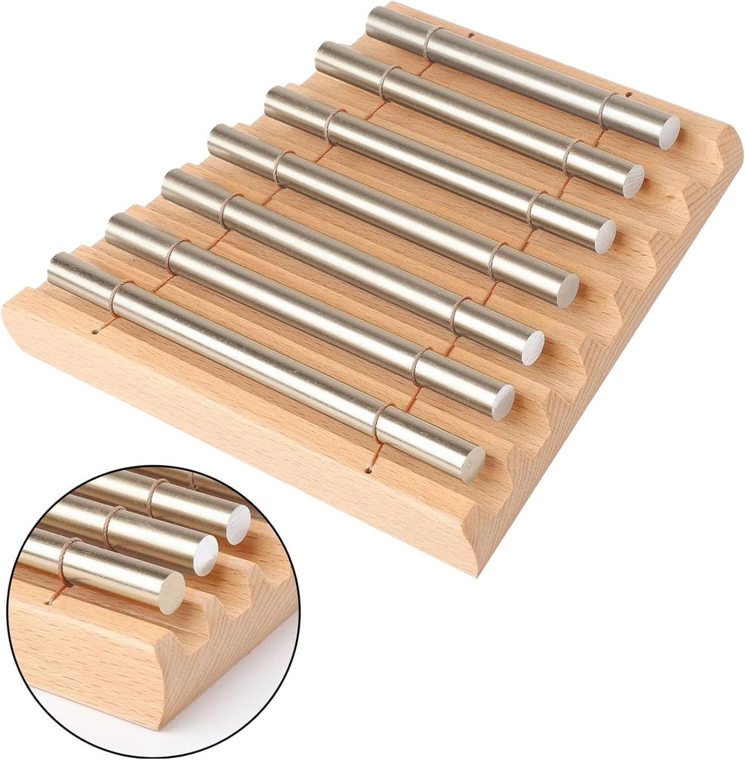 7-Tone Hand Chime Bell Set for Sound Therapy - Ideal for Yoga, Meditation, Chakra Balancing & Mindfulness Relaxation image number 4