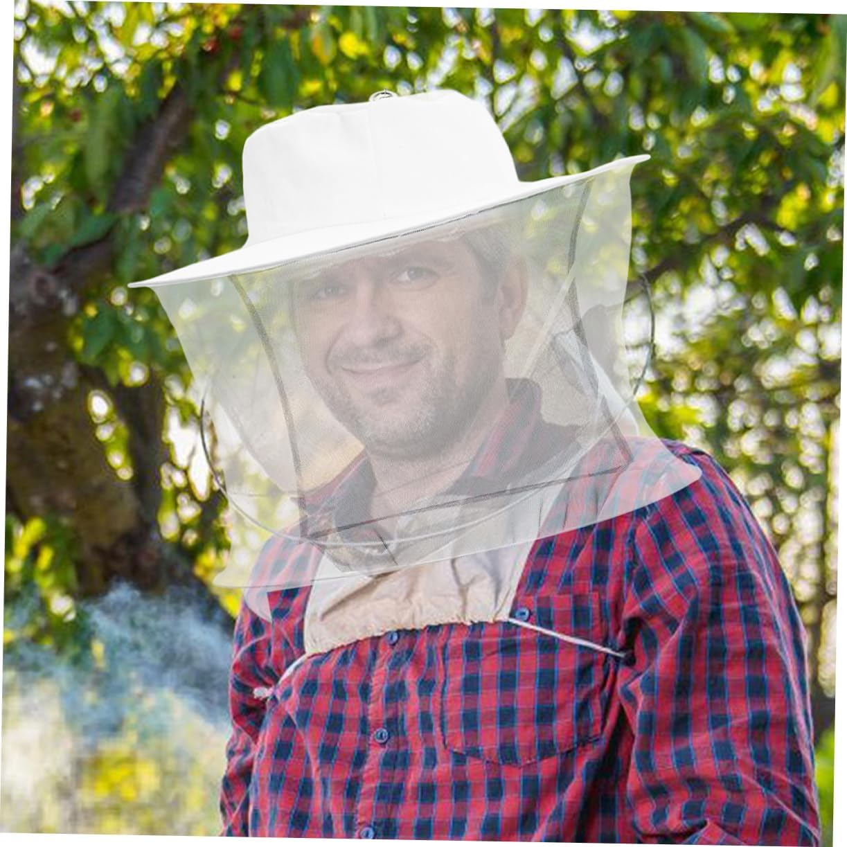 Milisten 2Pcs Beekeeping Hat with Breathable Mesh Veil Net Lightweight Portable Bee Keeper Head Cover for Outdoor Gardening Fishing Camping Fit Protection image number 4