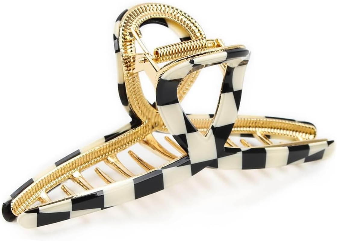 Big Hair Claw Clip - Lattice Design Acetate Claw, Girl Metal Hair Clip, Perfect Big Hair Accessories for Long Thick Hair image number 5