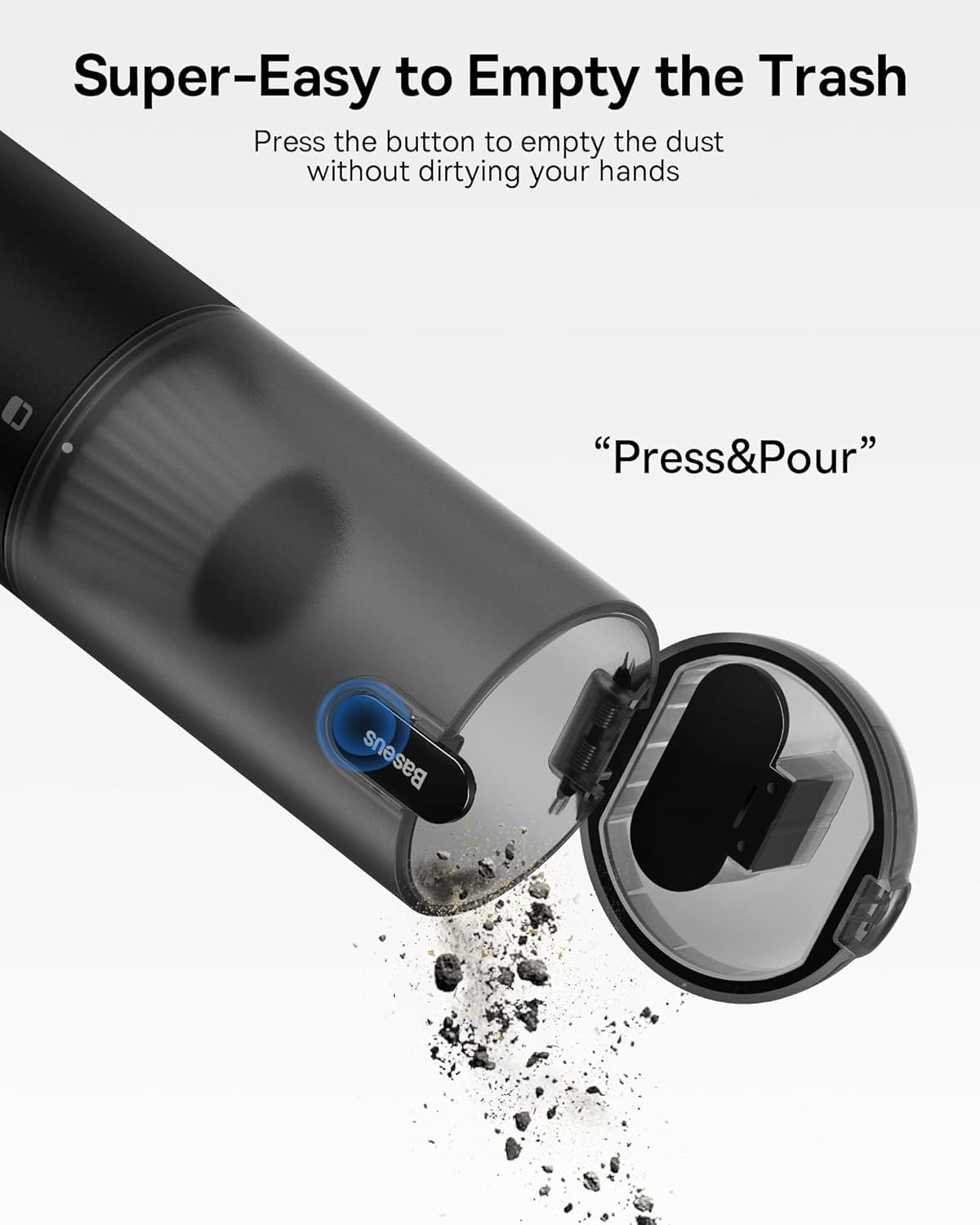 Baseus A3 Lite Car Vacuum Cleaner, Black image number 5