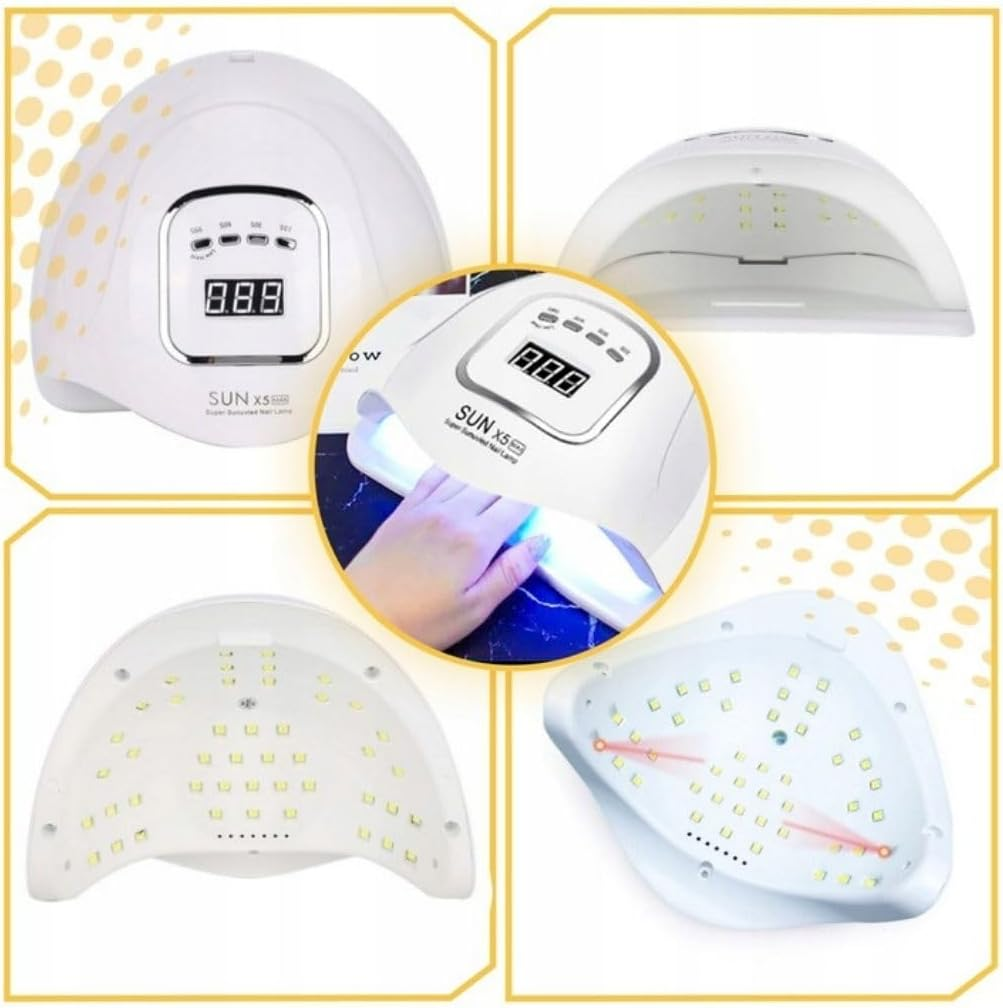 Lewer - LED Nail Lamp 80 W SUN X5 MAX LCD UV, 10/30/60/99 S Timer, for Feet and Hands, for All Gel Nail Polish, Gel Nails - Professional Nail Polish Dryer, UV LED Nail Lamp image number 6