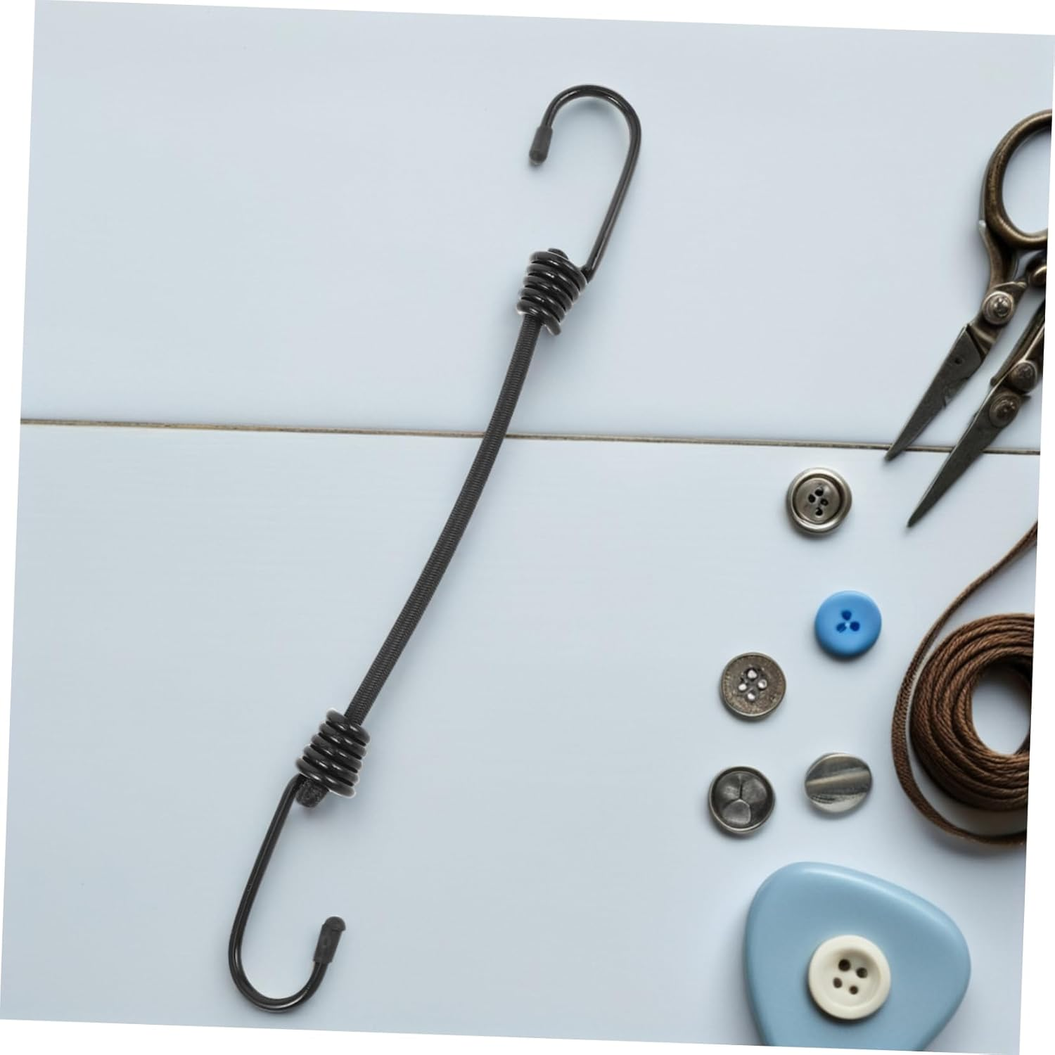 Holibanna 10Pcs Heavy Duty Elastic Bungee Cords Hooks Luggage Tie down Straps for Motorcycle Binding Scooters Bikes Trunk Fixing image number 3