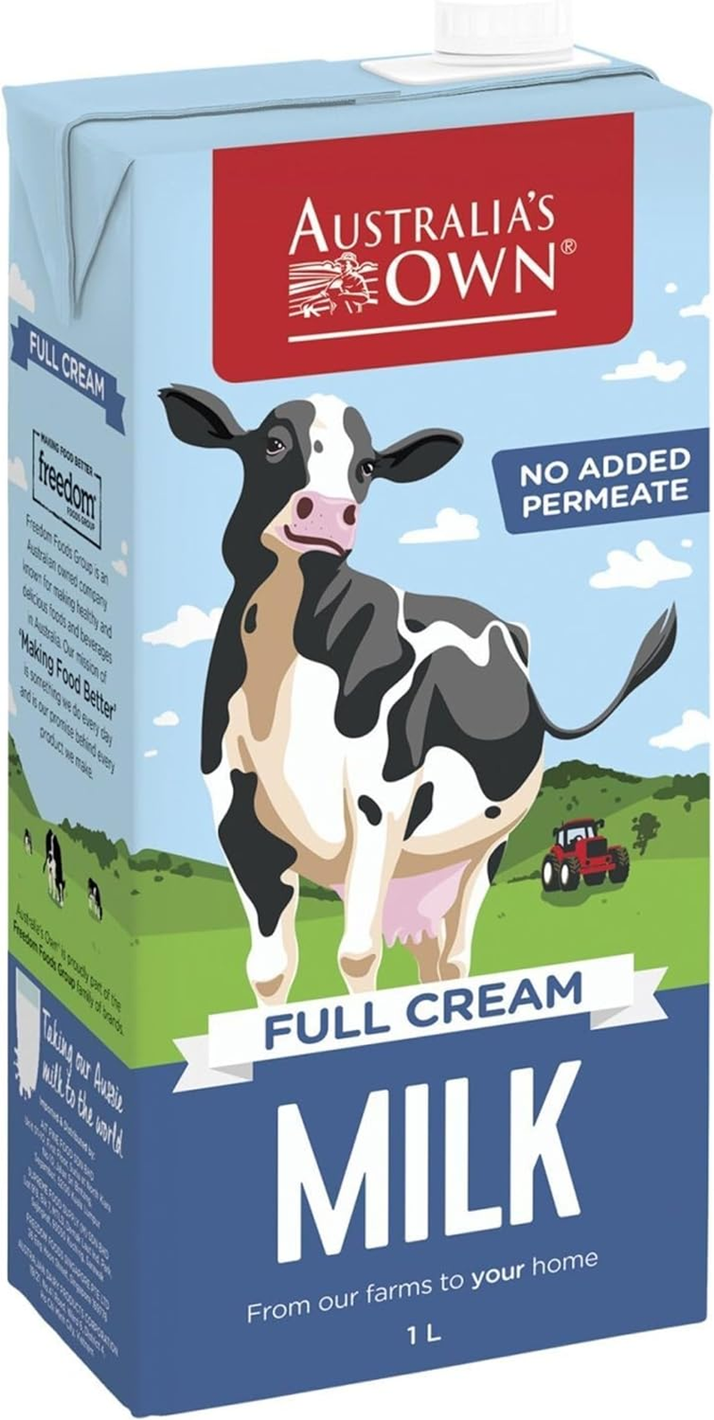 Australia'S Own Full Cream Milk 1 Liter (Pack of 12)