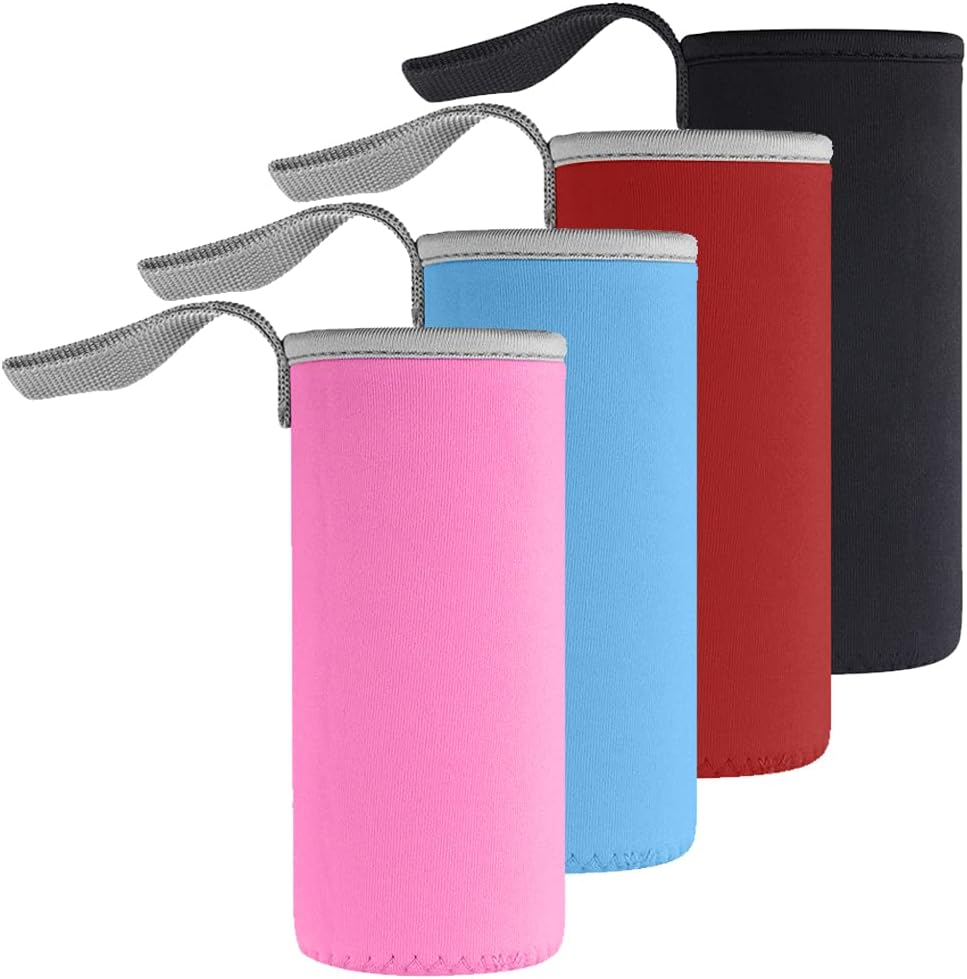 Danzix 4 Pack Neoprene Water Bottle Sleeve,Fit for All 16Oz-19Oz Portable Sport Water Bottle image number 2