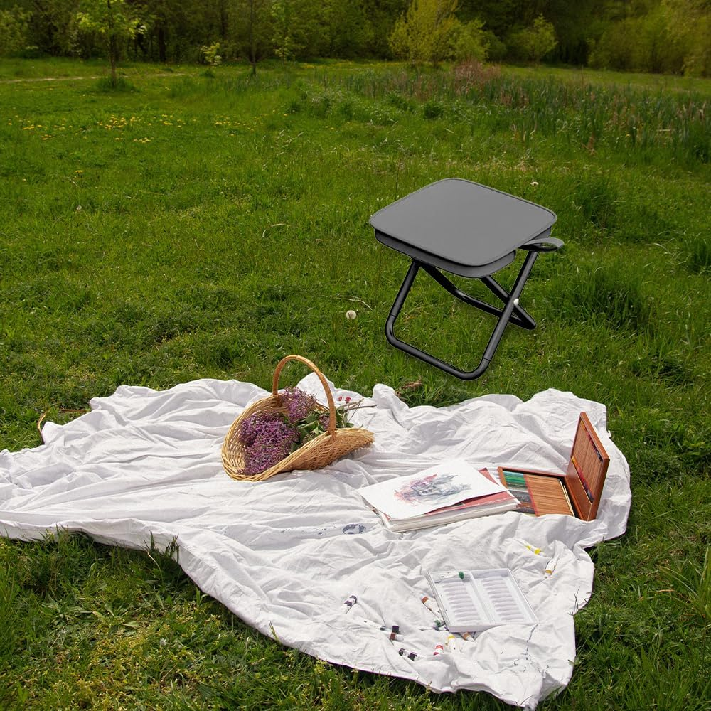 Mini Folding Stool/Lightweight Travel Seat,Camping Stool & Fishing Chair,Portable Chair for Fishing Picnic Barbecue Walking Hiking image number 6