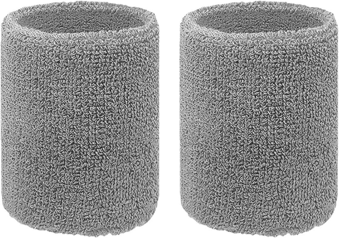 Colorful Cotton Sport Wristbands for Men and Women-3' Athletic Terry Cloth Sweatbands in Neon Colors-Wrist Sweat Bands for Tennis, Basketball, Running, Gym (1 Pair) image number 5