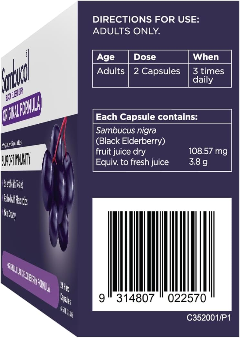Sambucolbucol Cold and Flu 24 Capsules image number 1