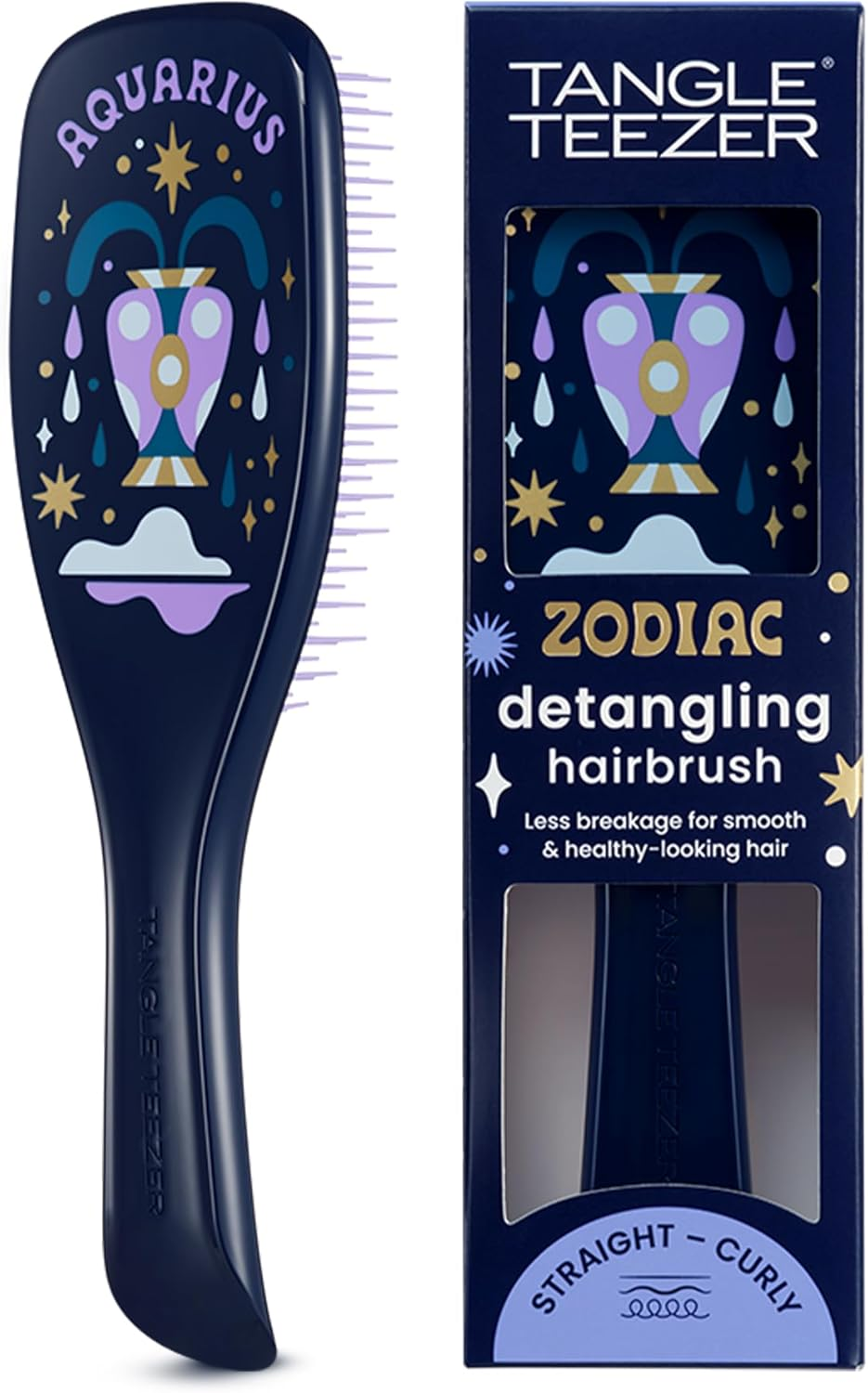 Tangle Teezer Zodiac Ultimate Detangler Hairbrush for Wet & Dry Hair, Eliminates Knots & Reduces Breakage for All Hair Types, Leo