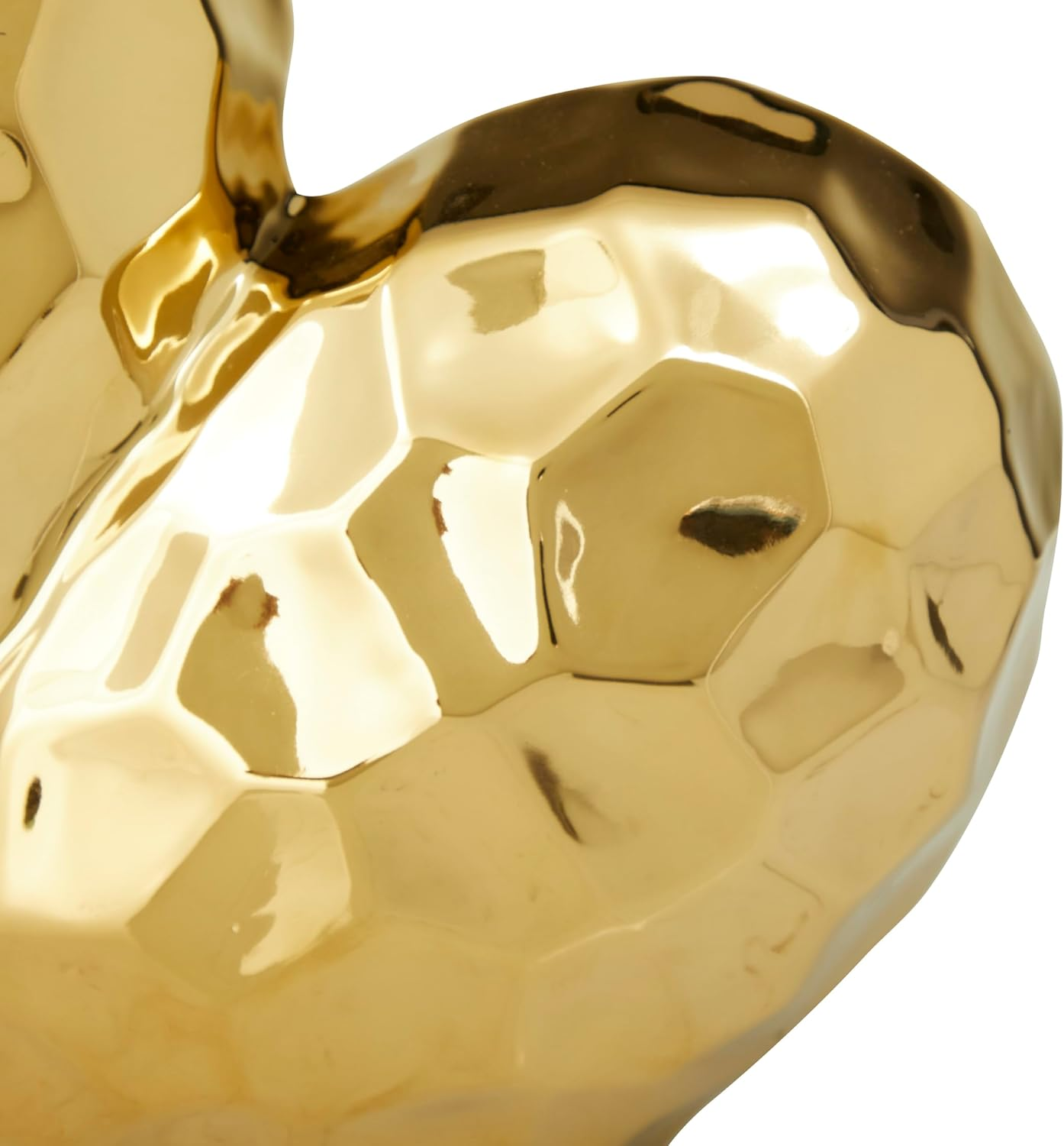 Deco 79 Porcelain Heart Sculpture, 8" X 3" X 8", Gold image number 4